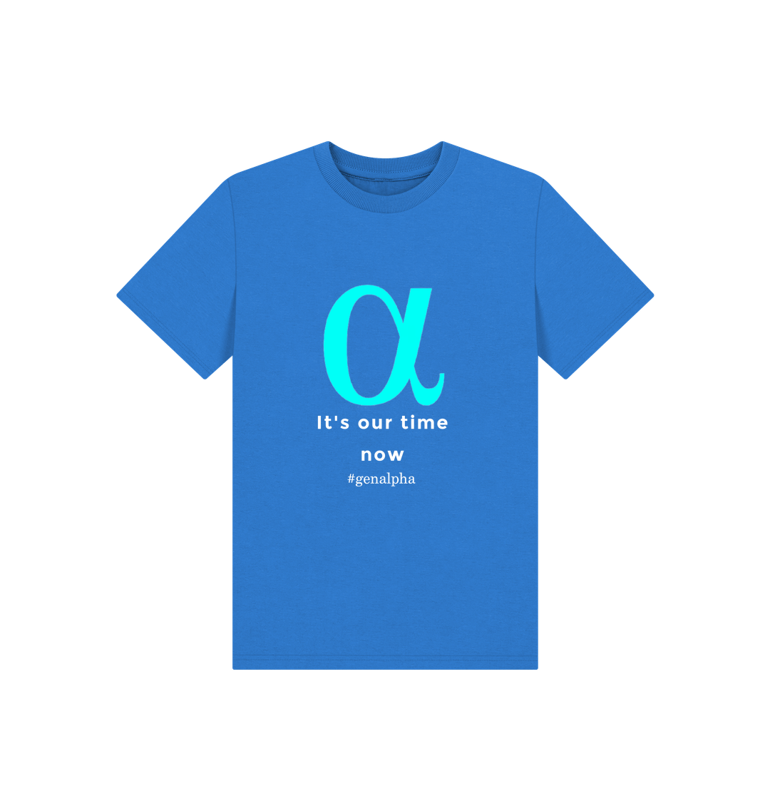 Bright Blue Printed Kids T-Shirt