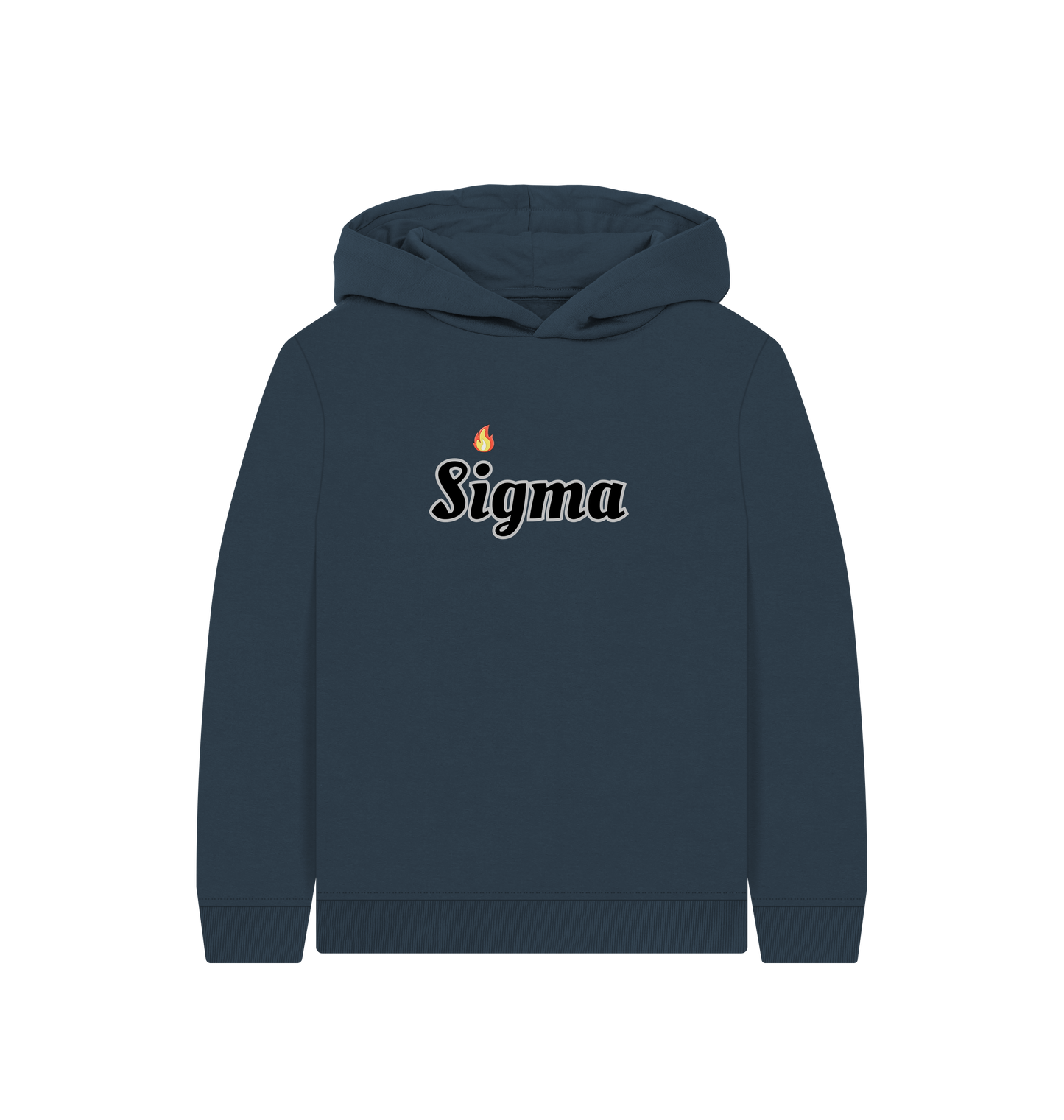 Navy Blue Printed Kids Hoodie Front