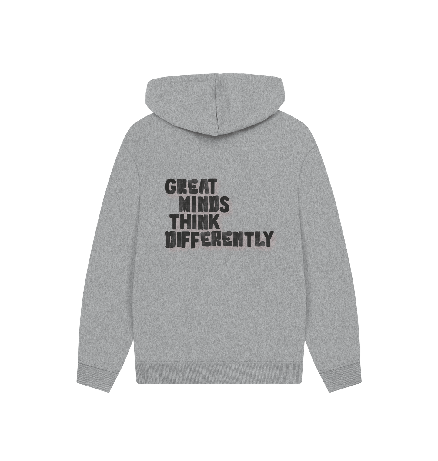 Athletic Grey Printed Hoody Back