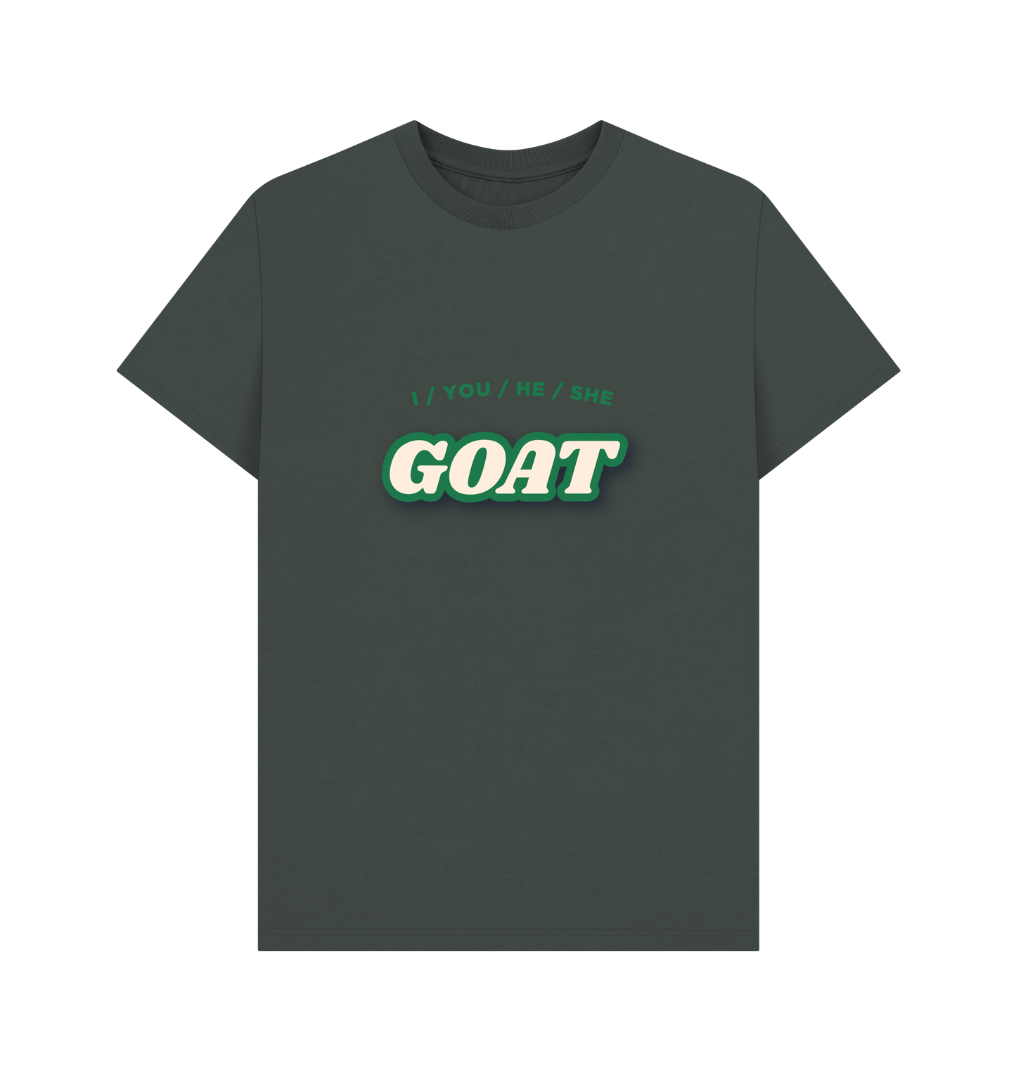 Dark Grey Printed T-shirt Front