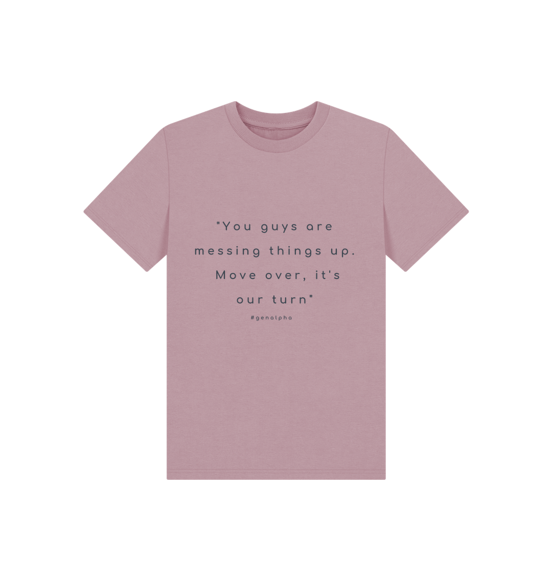 Mauve Printed Kids T-Shirt