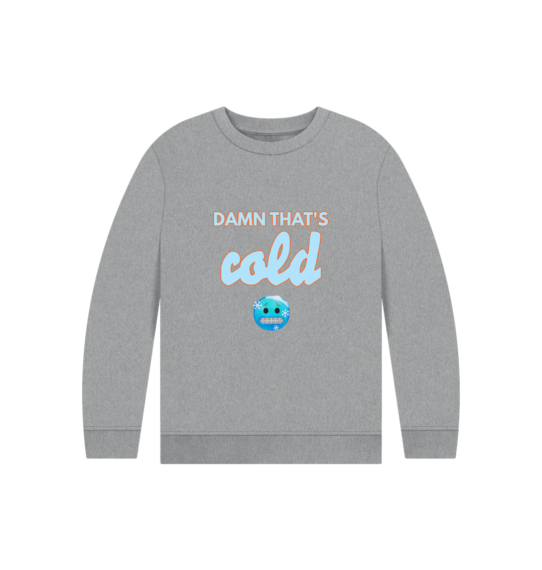 Athletic Grey Printed Kids Jumper Front