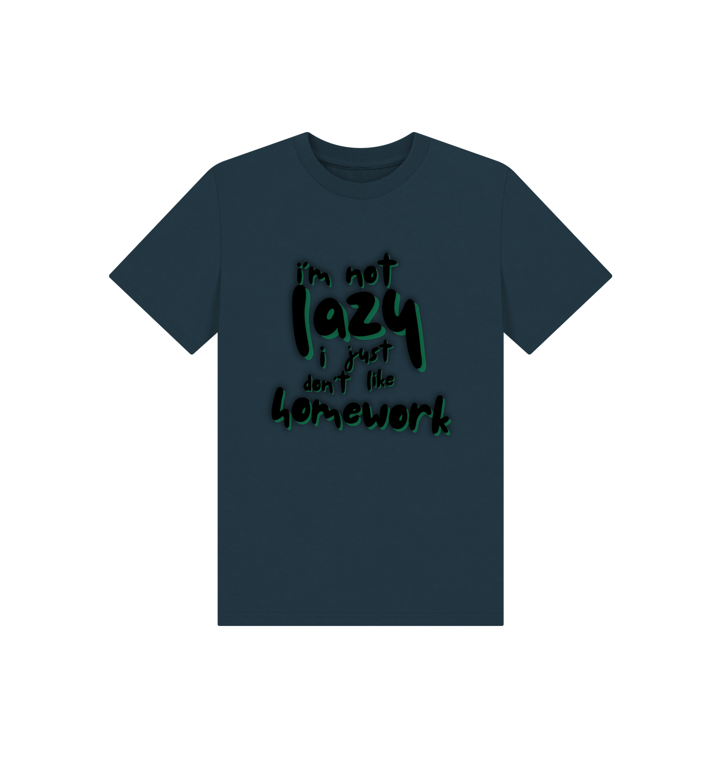 Denim Blue Printed Kids T-Shirt Front