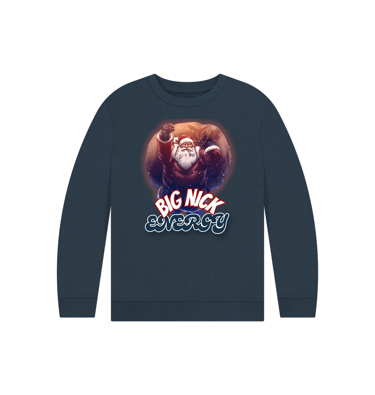 Navy Blue Printed Kids Jumper Front