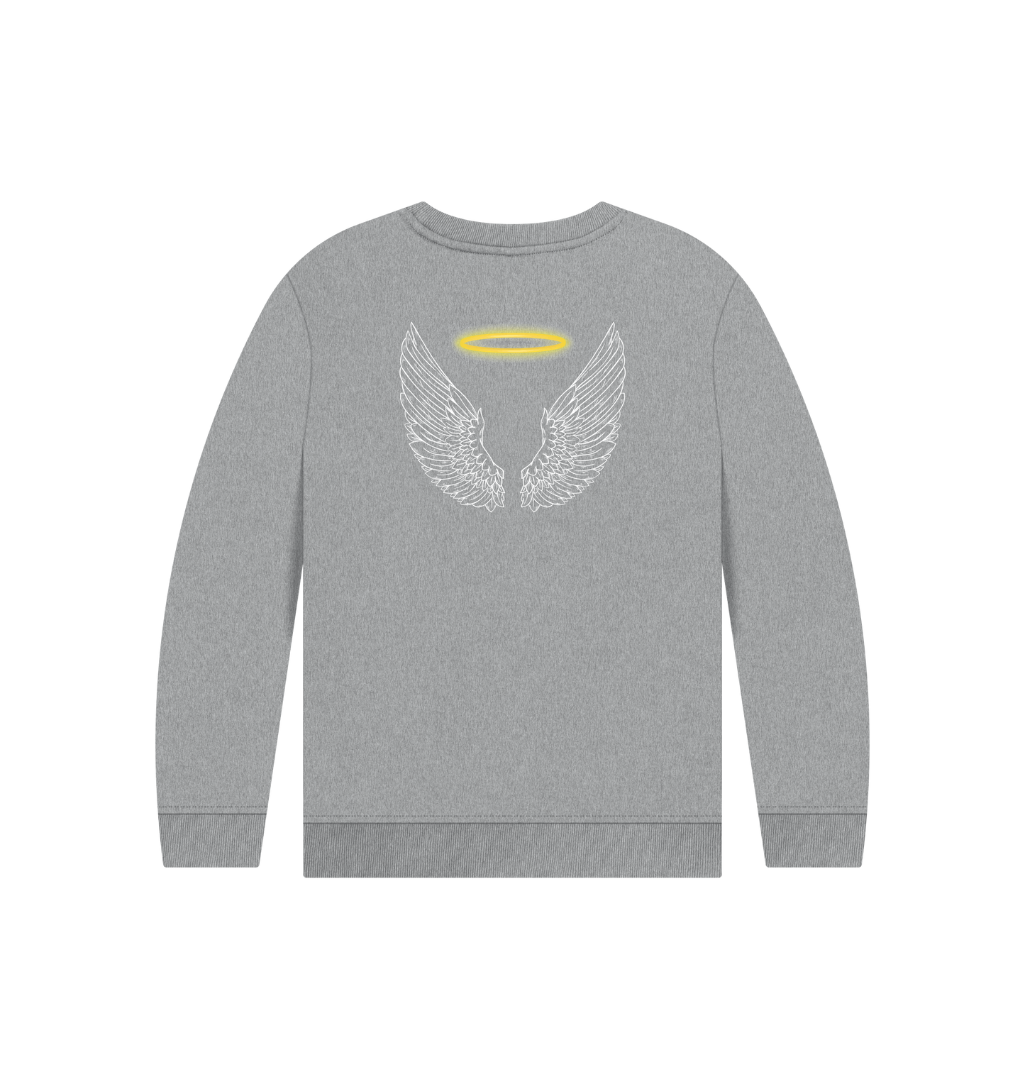 Athletic Grey Printed Kids Jumper Back