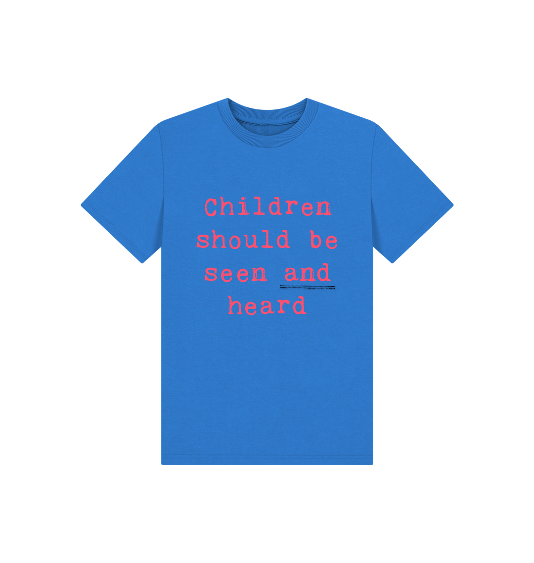 Bright Blue Printed Kids T-Shirt