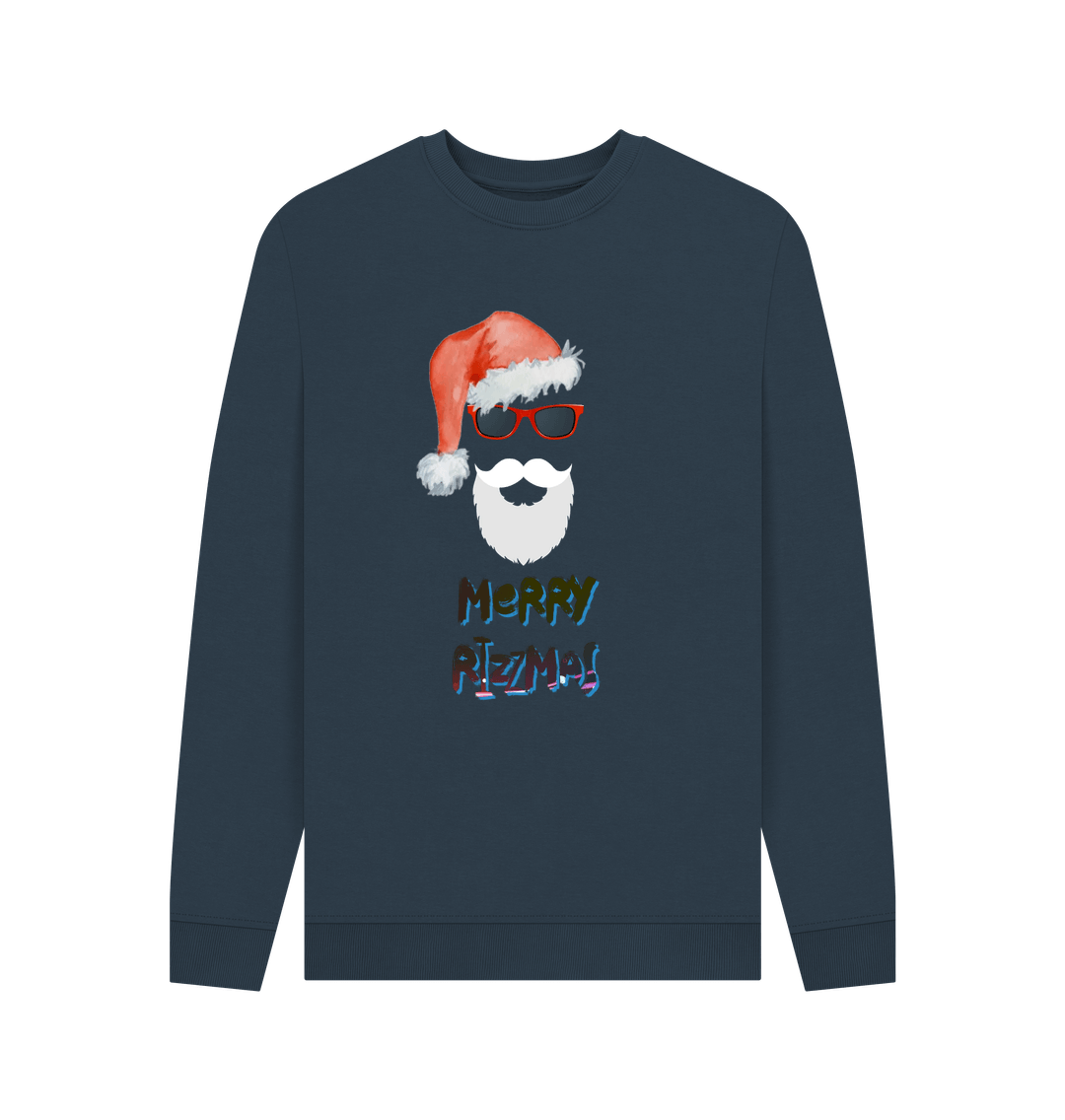 Navy Blue Merry Rizzmas - Adult Christmas Sweater