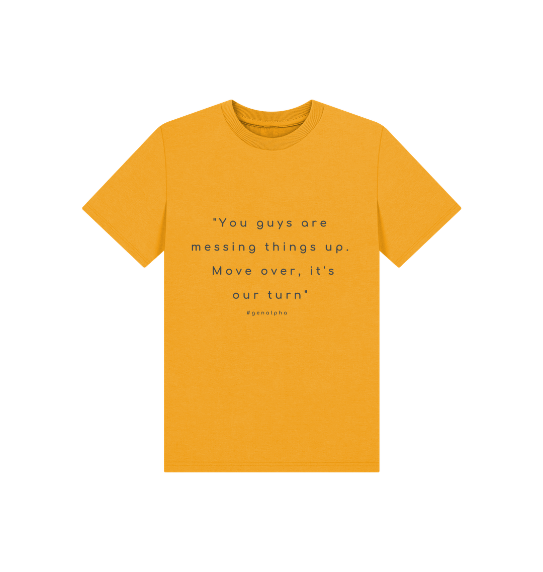 Mustard Printed Kids T-Shirt