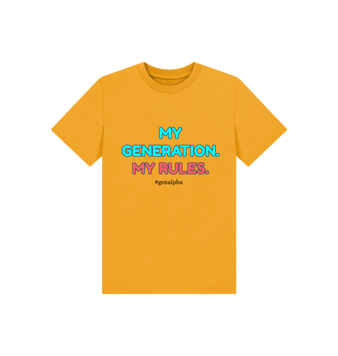 Mustard Printed Kids T-Shirt