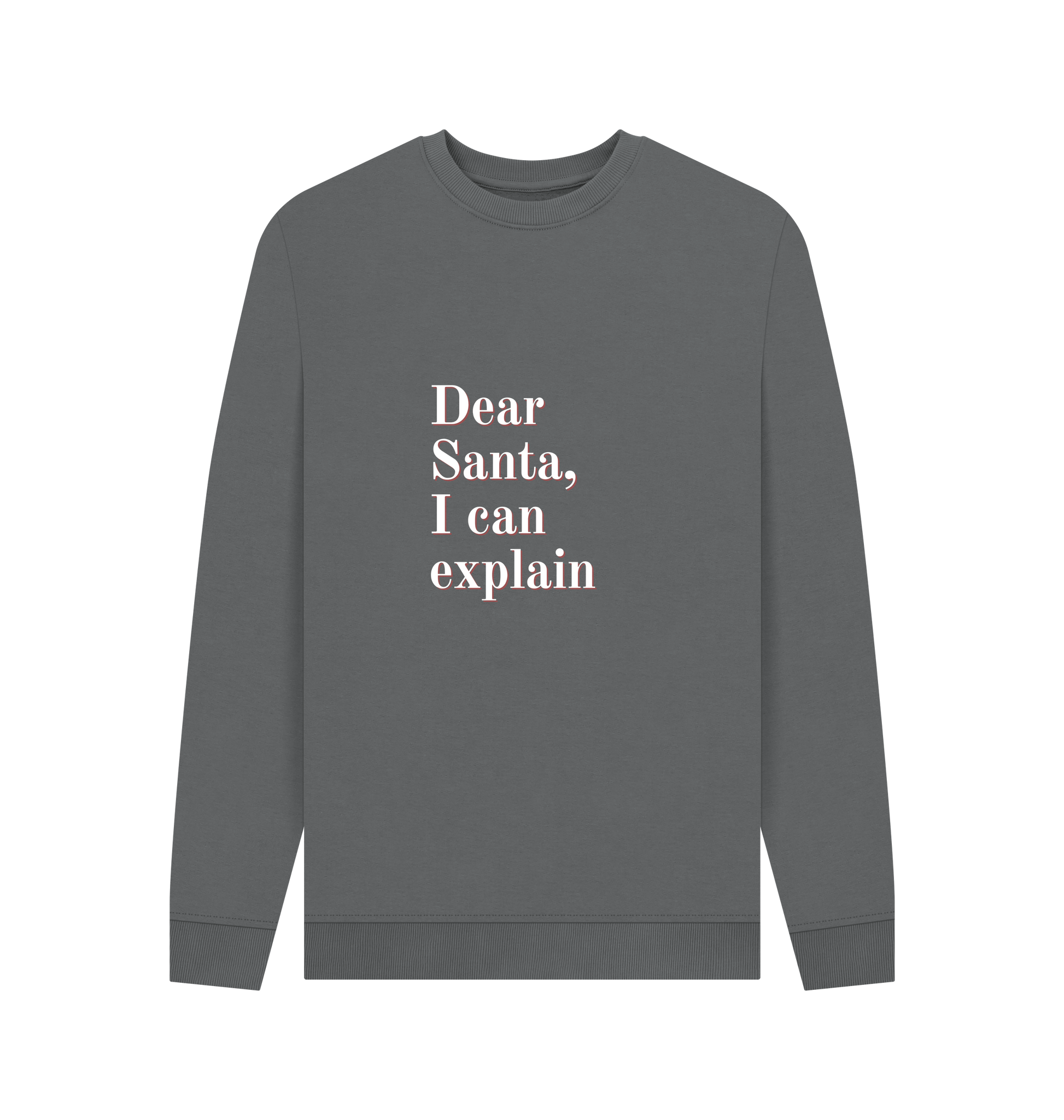 Slate Grey Printed Sweater Front