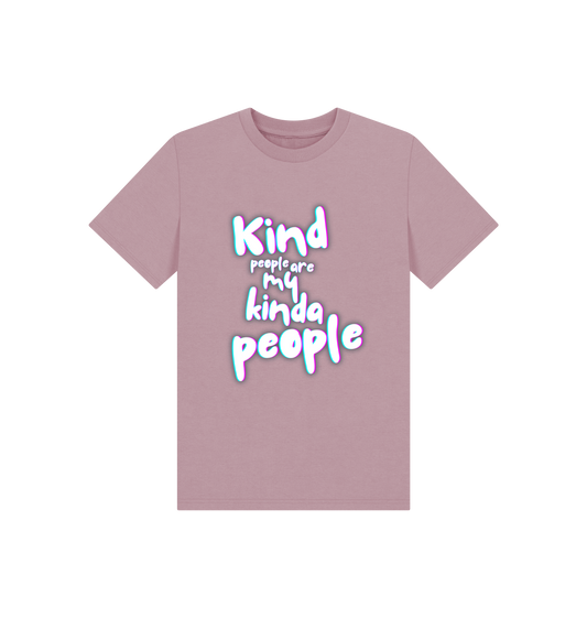 Mauve Printed Kids T-Shirt Front