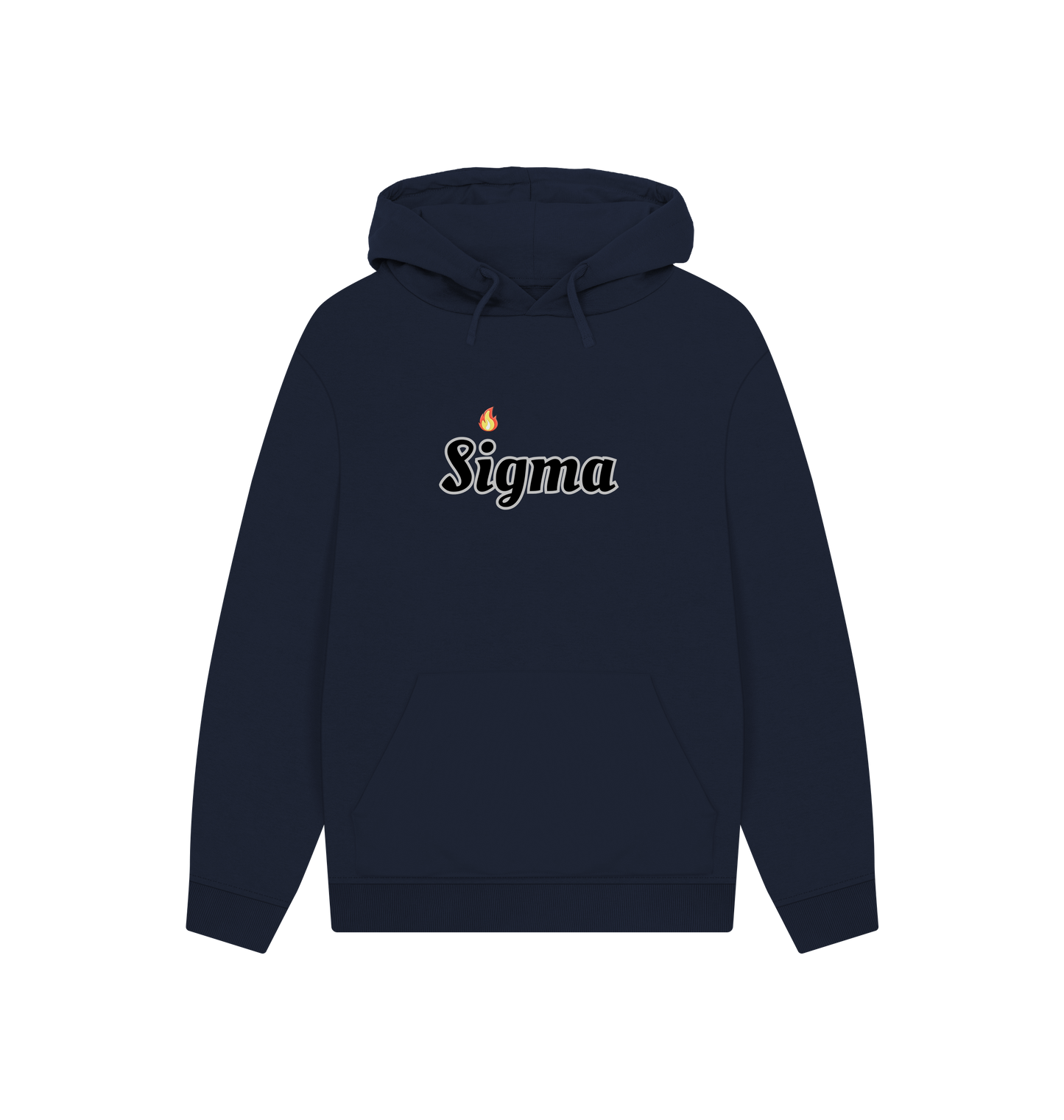 Navy Printed Hoody Front