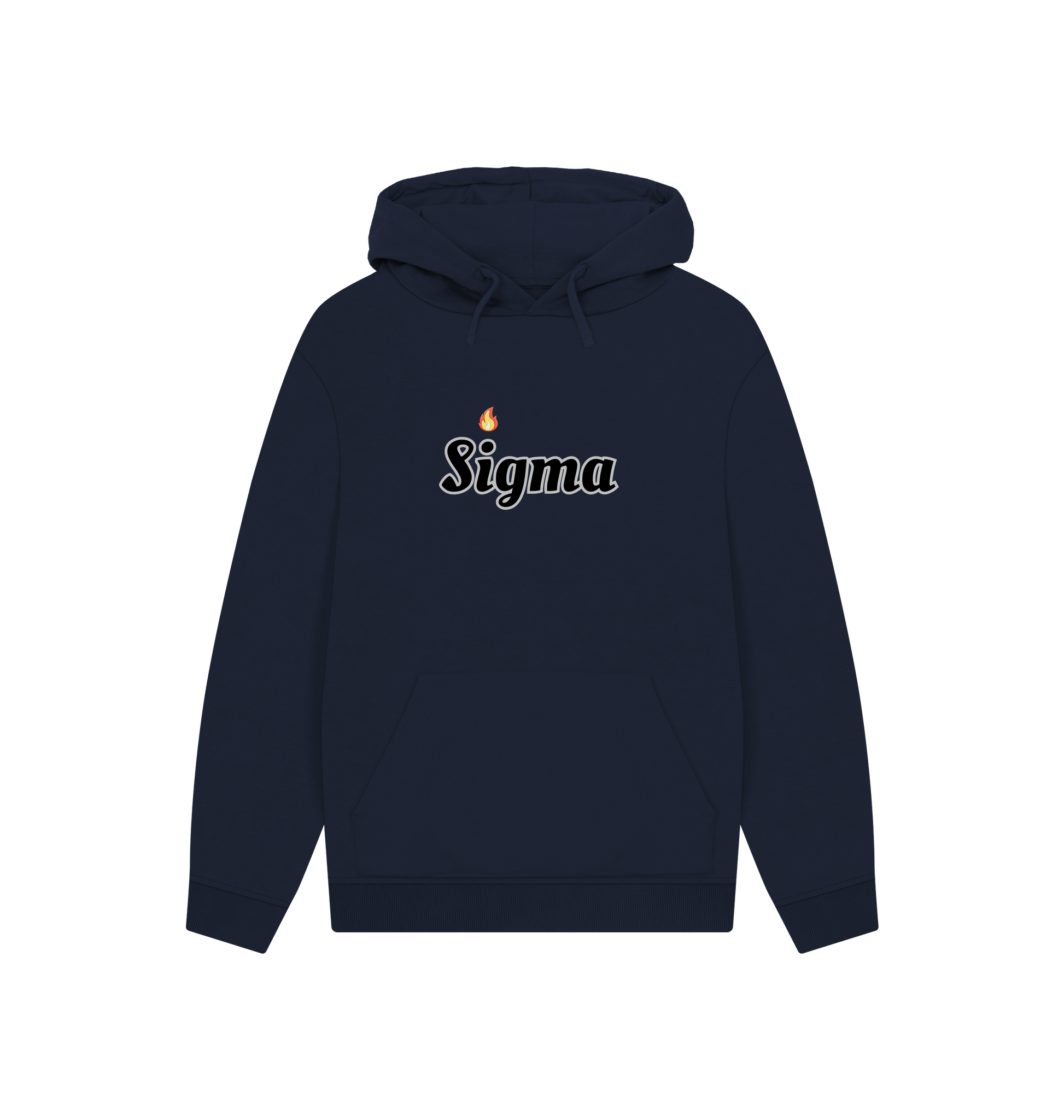 Navy Printed Hoody Front