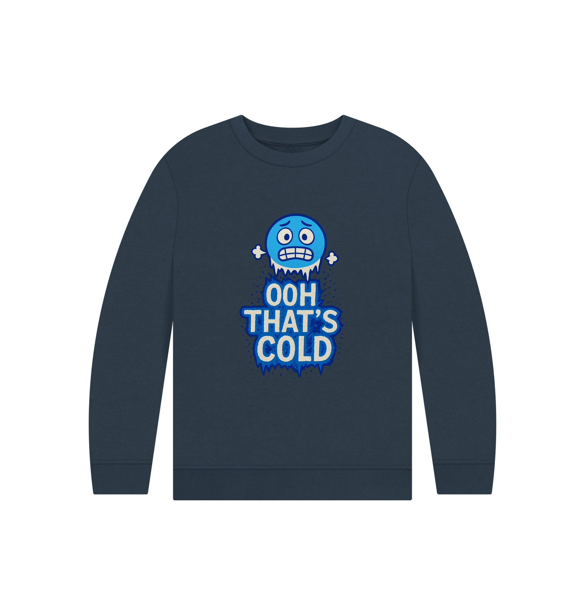 Navy Blue Printed Kids Jumper Front