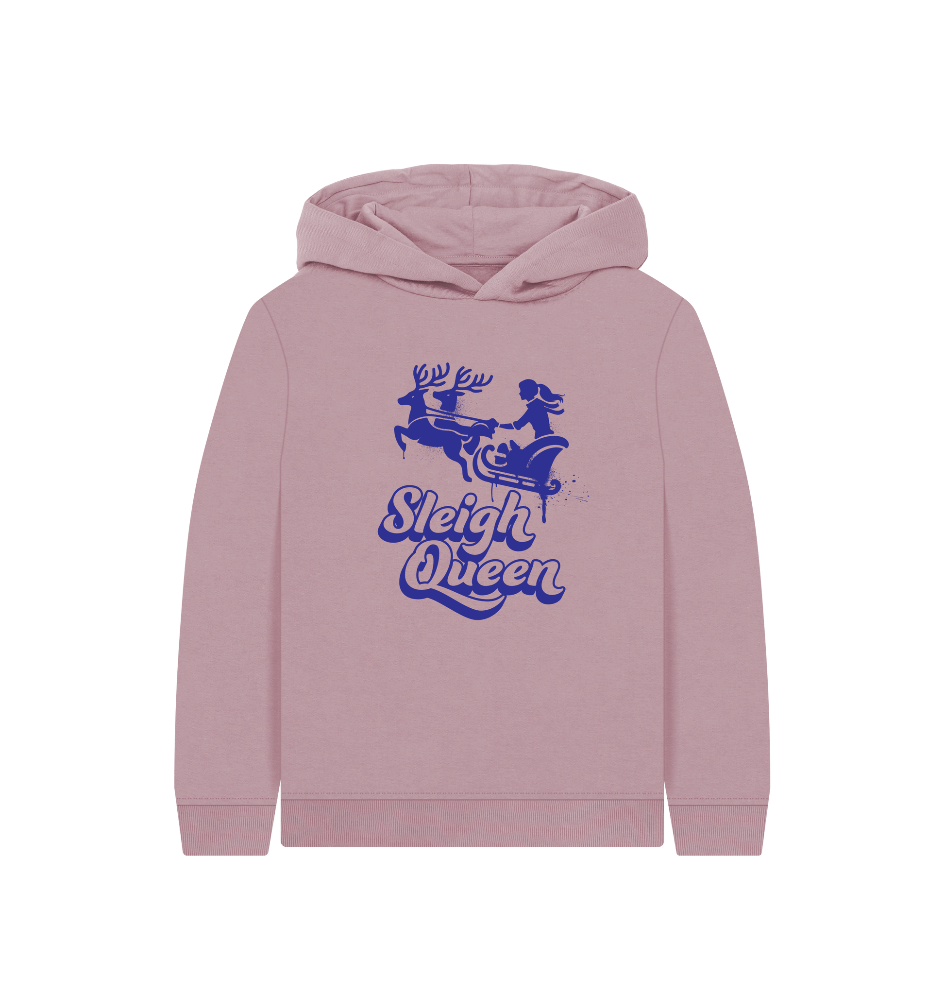 Mauve Printed Kids Hoodie Front