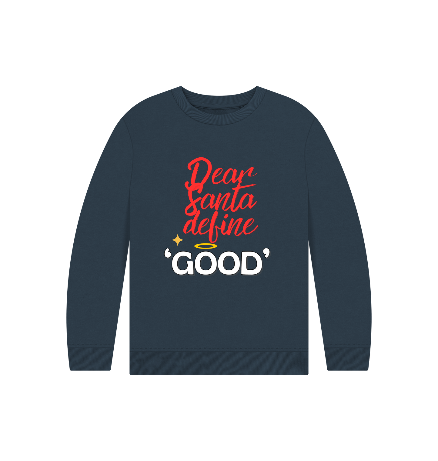 Navy Blue Printed Kids Jumper Front