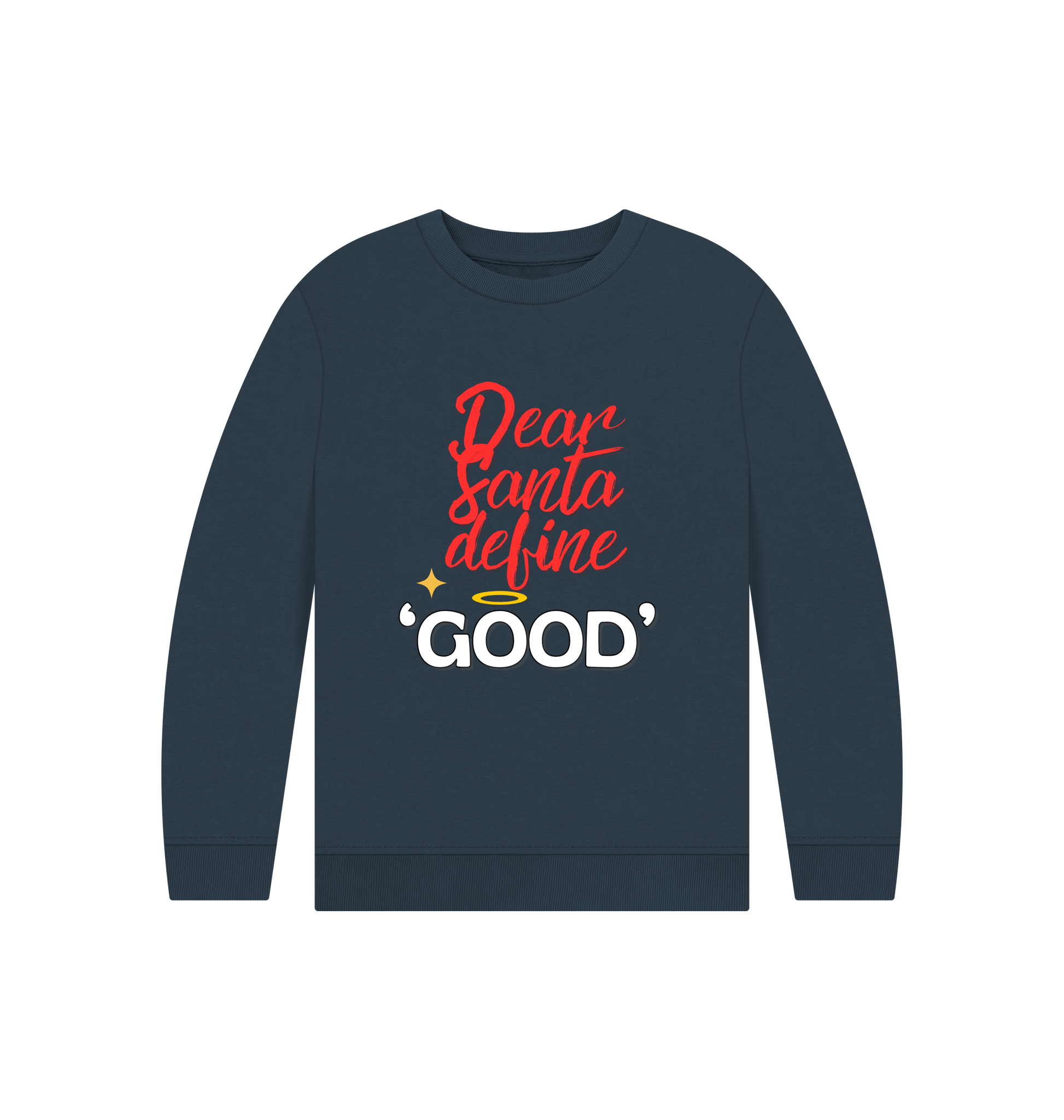 Navy Blue Printed Kids Jumper Front