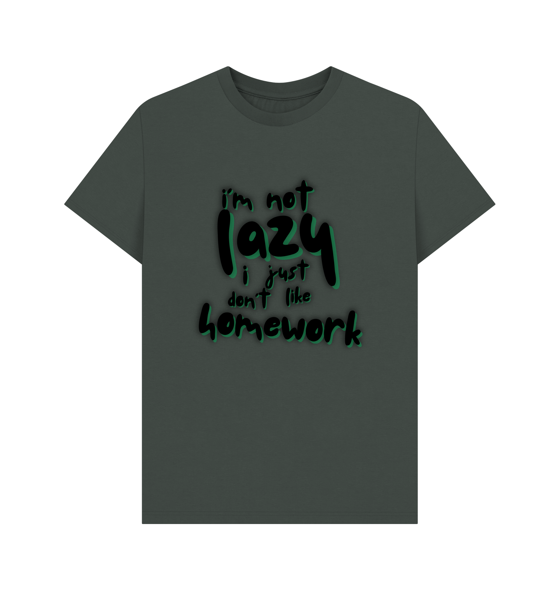 Dark Grey Printed T-shirt Front