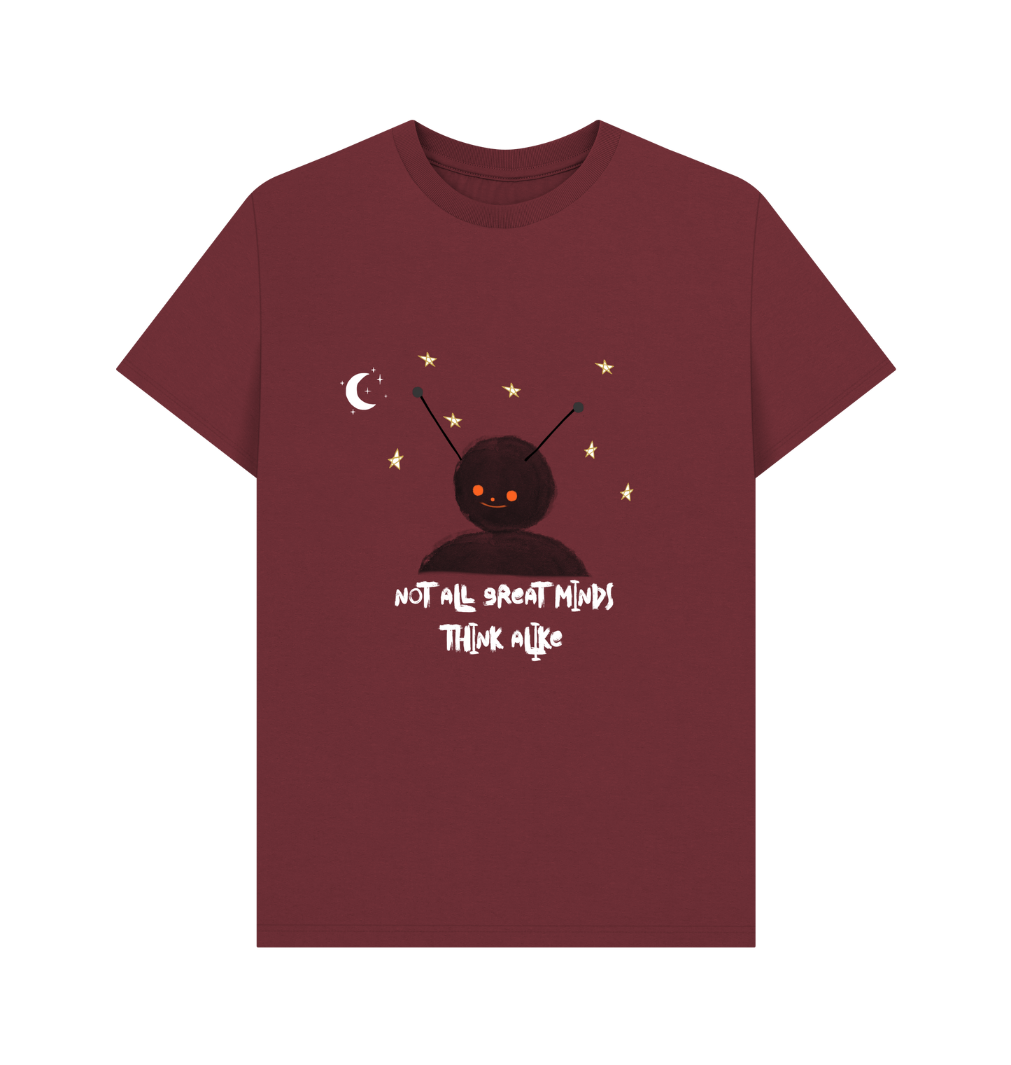 Red Wine Printed T-shirt Front