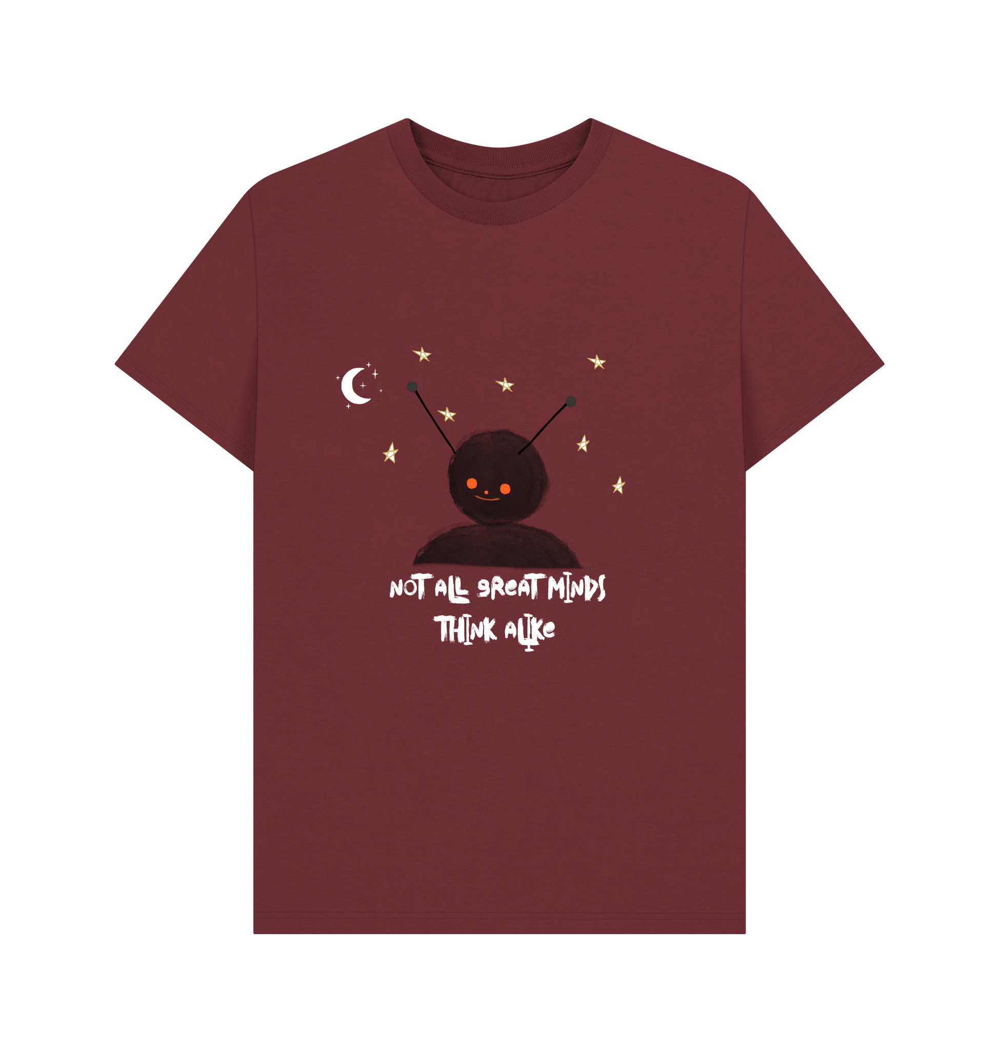 Red Wine Printed T-shirt Front