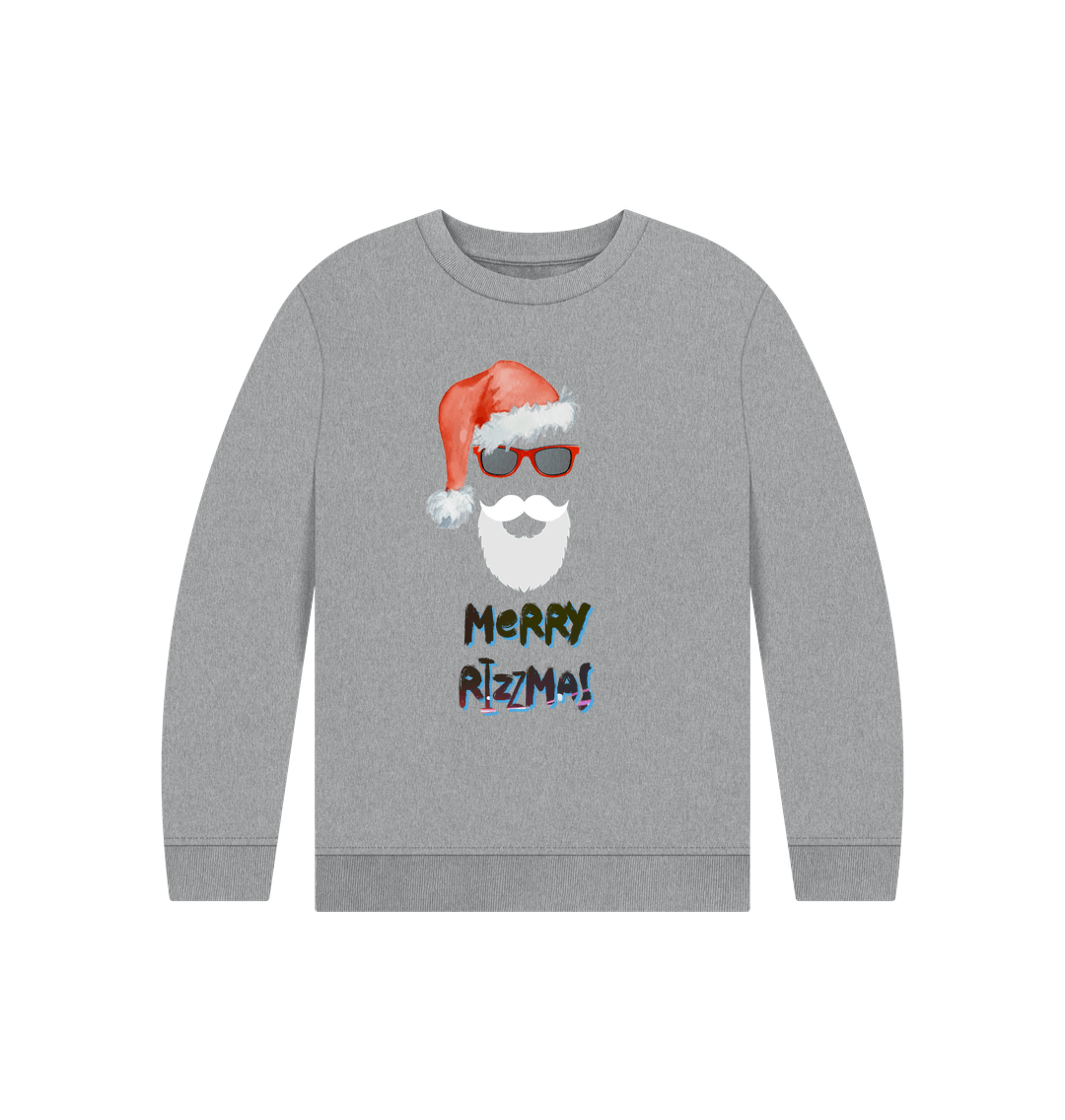 Athletic Grey Merry Rizzmas - Kids' Christmas Jumper