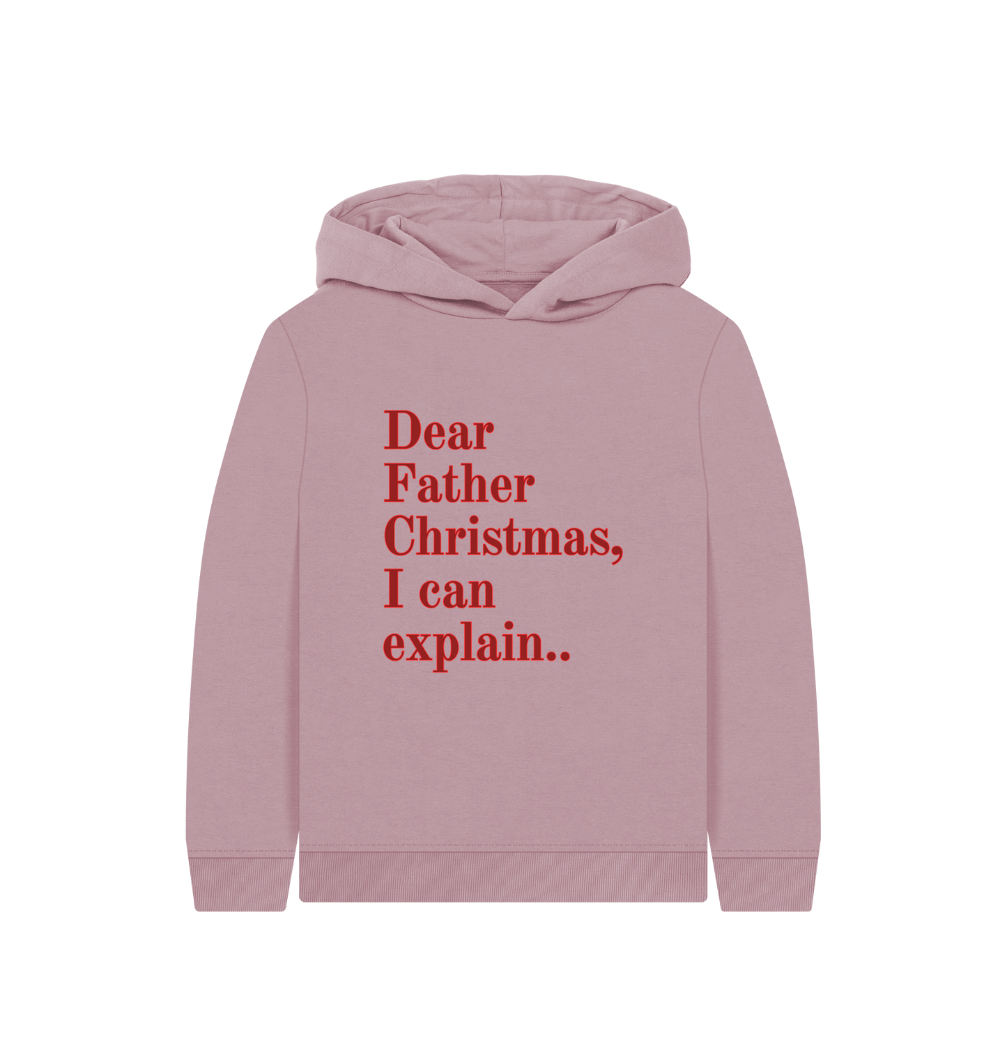 Mauve Printed Kids Hoodie Front