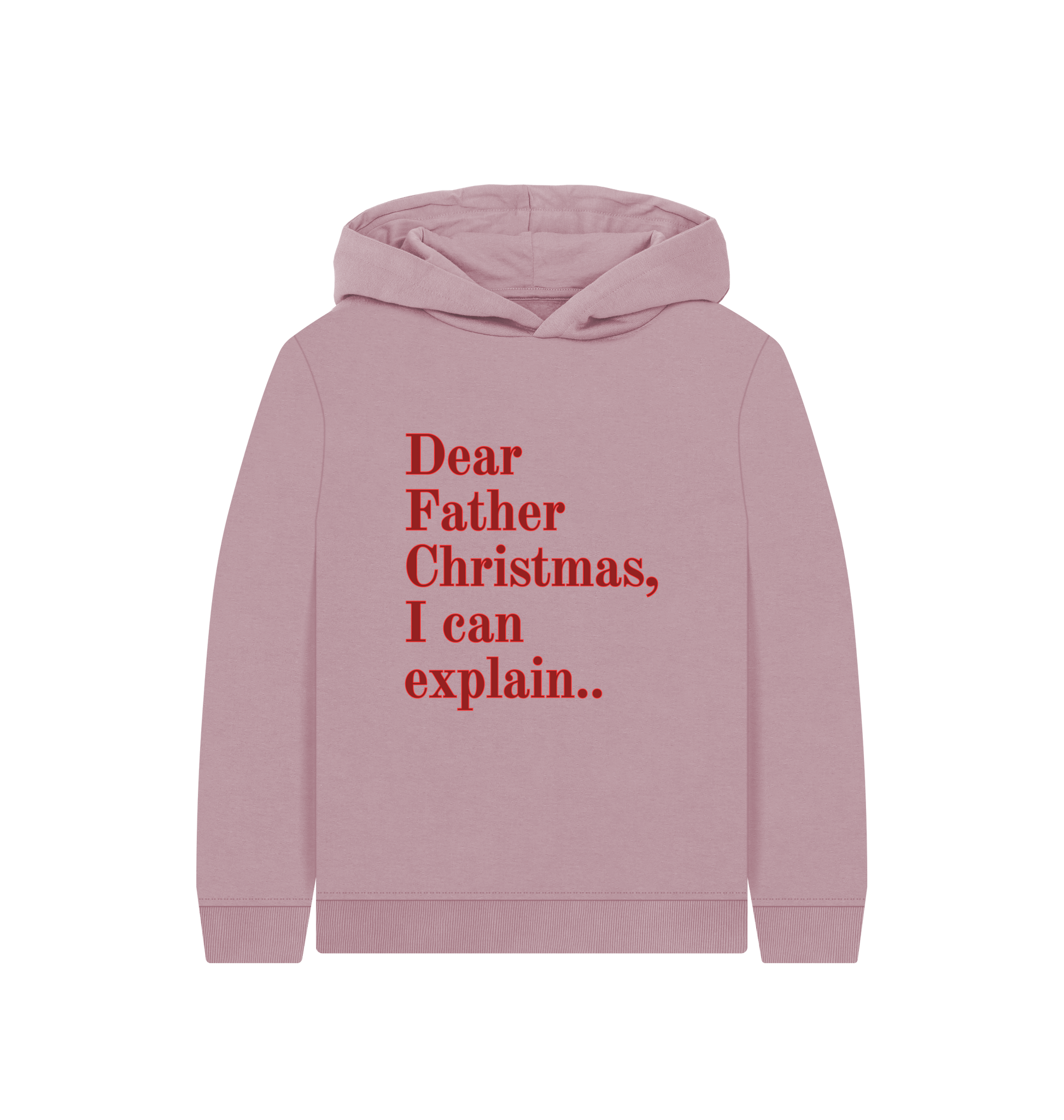 Mauve Printed Kids Hoodie Front