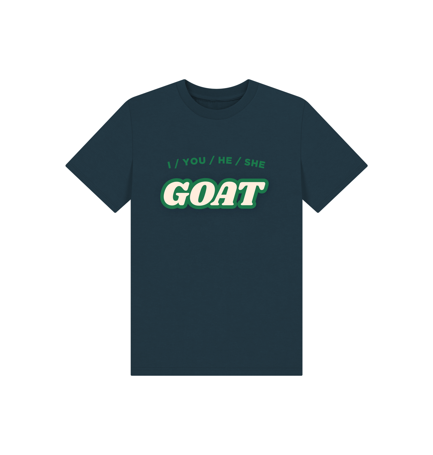 Denim Blue Printed Kids T-Shirt Front