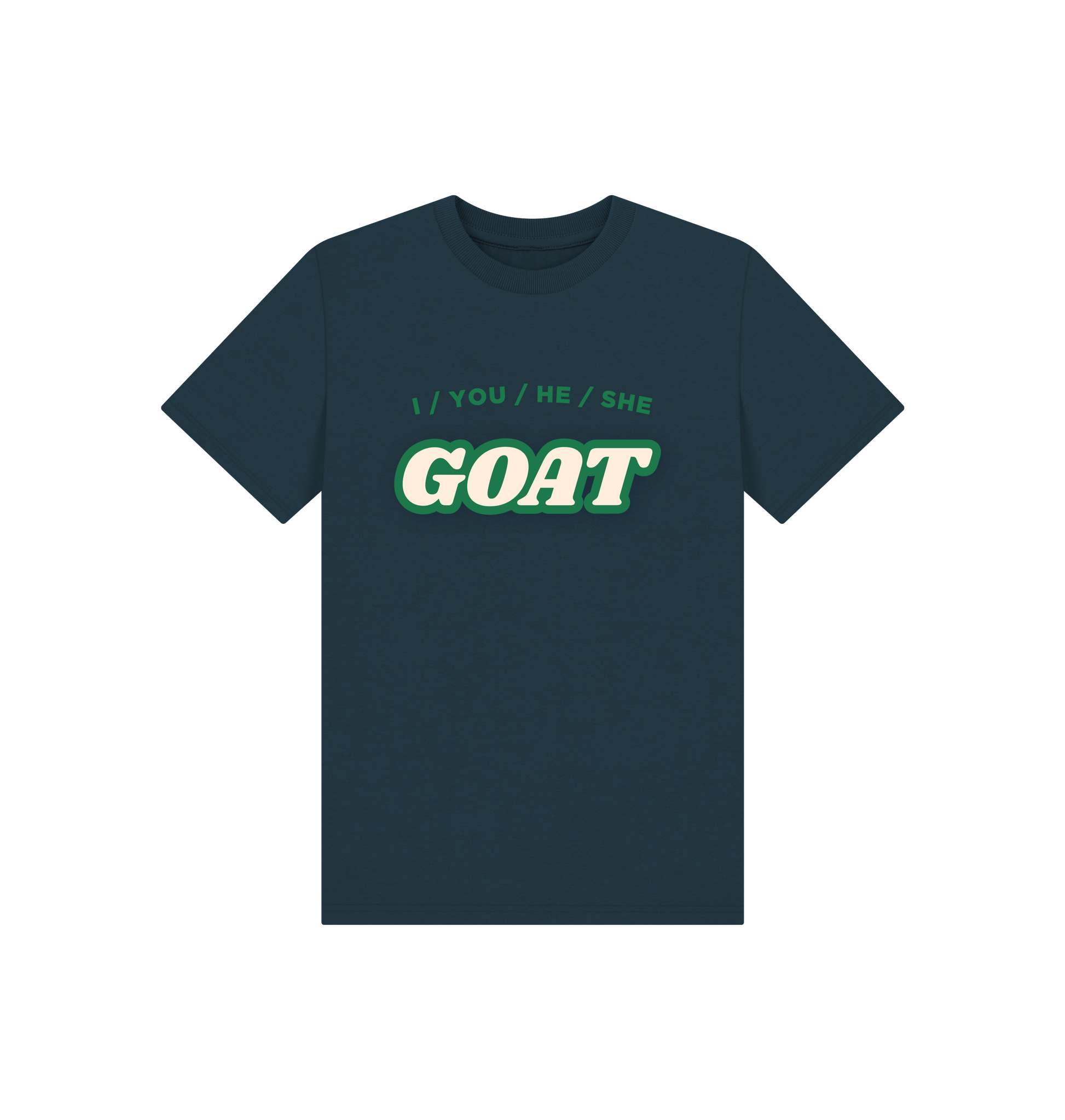 Denim Blue Printed Kids T-Shirt Front