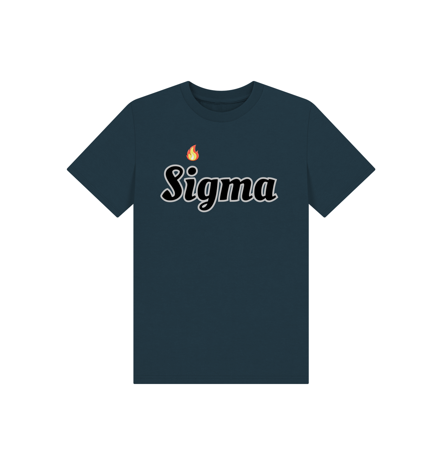 Denim Blue Printed Kids T-Shirt Front