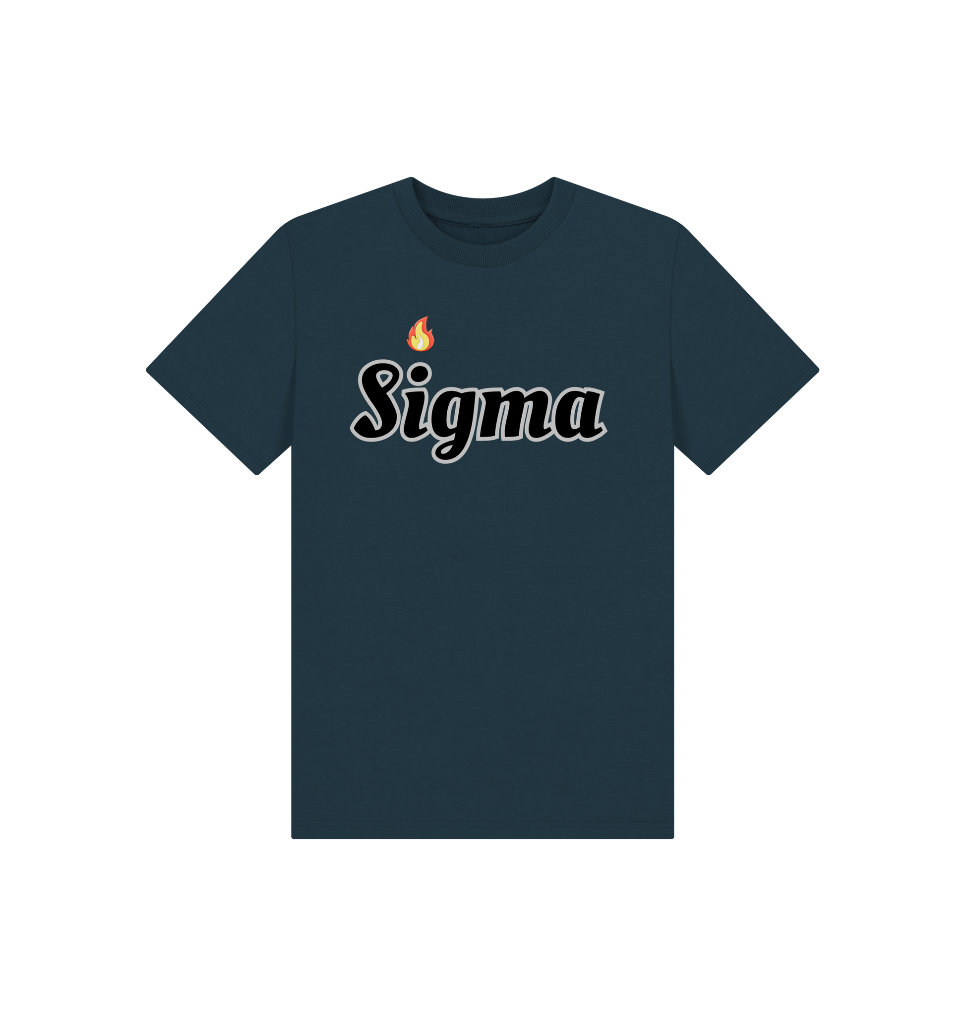 Denim Blue Printed Kids T-Shirt Front