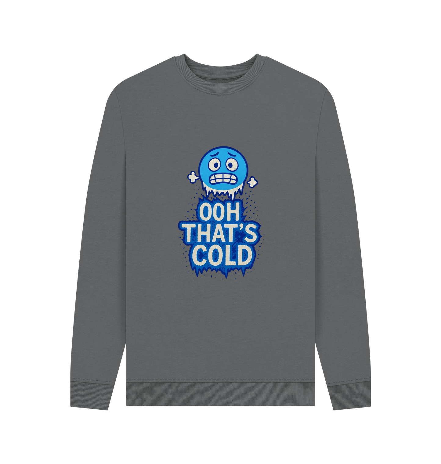 Slate Grey Printed Sweater Front