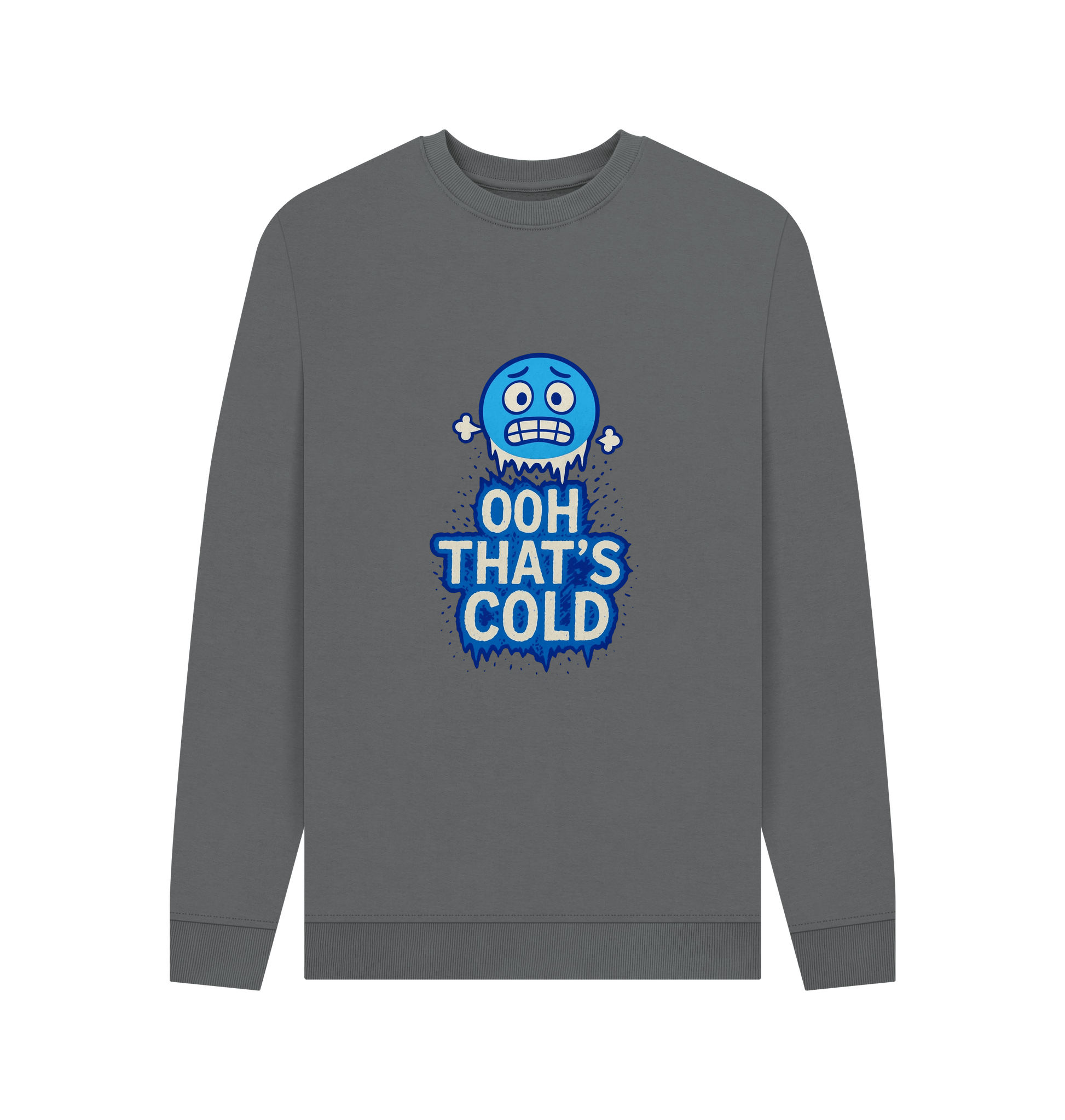 Slate Grey Printed Sweater Front