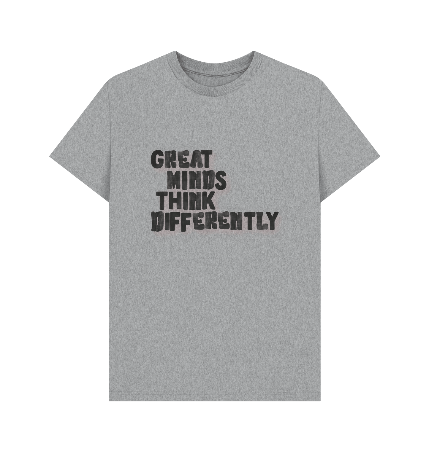 Athletic Grey Printed T-shirt Front