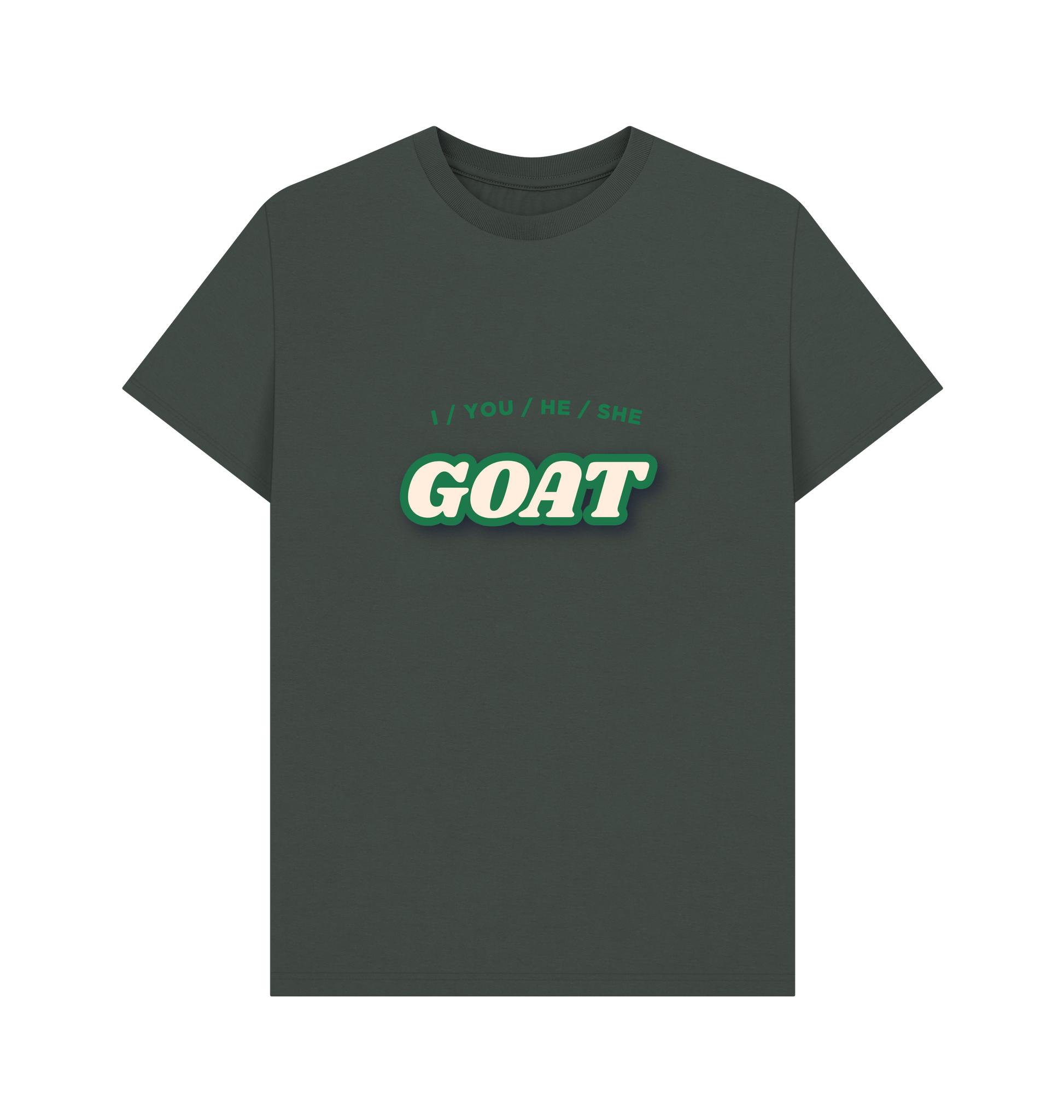 Dark Grey Printed T-shirt Front