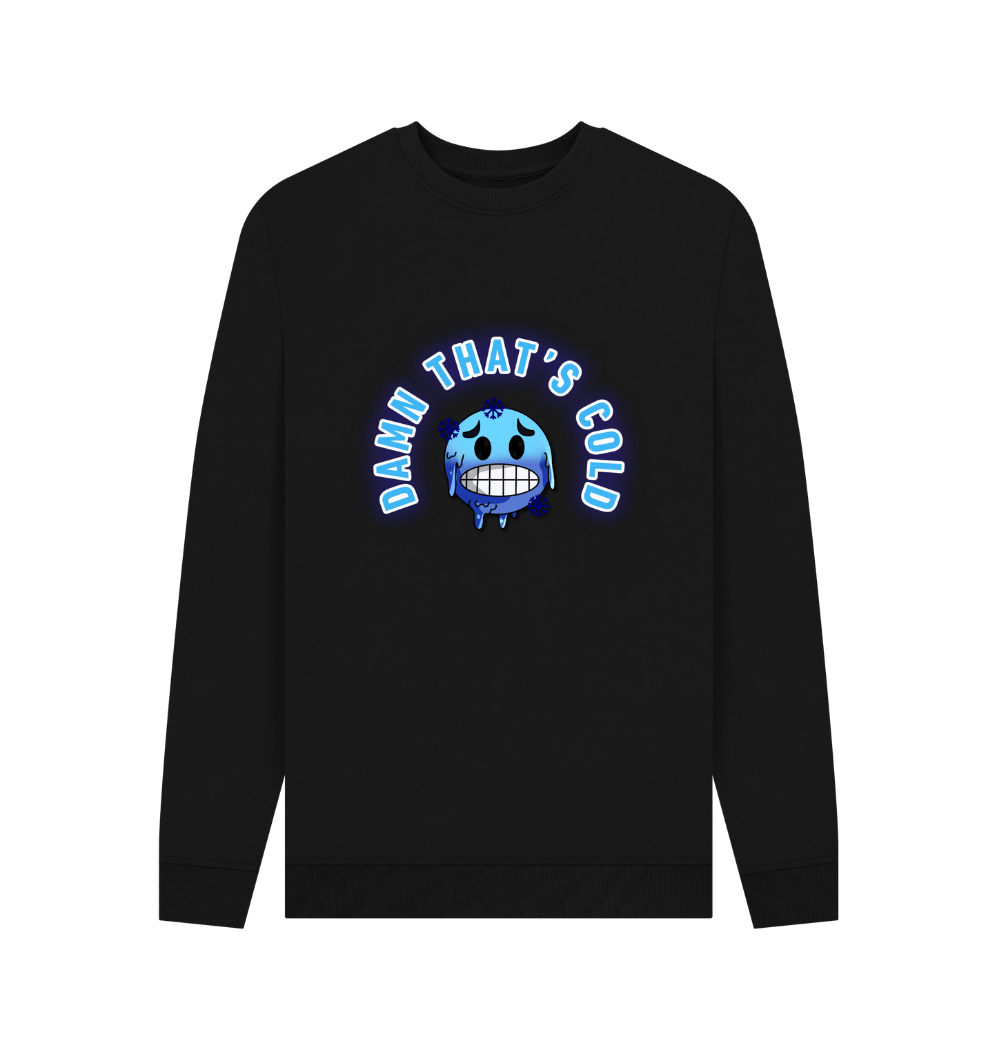 Black Printed Sweater Front