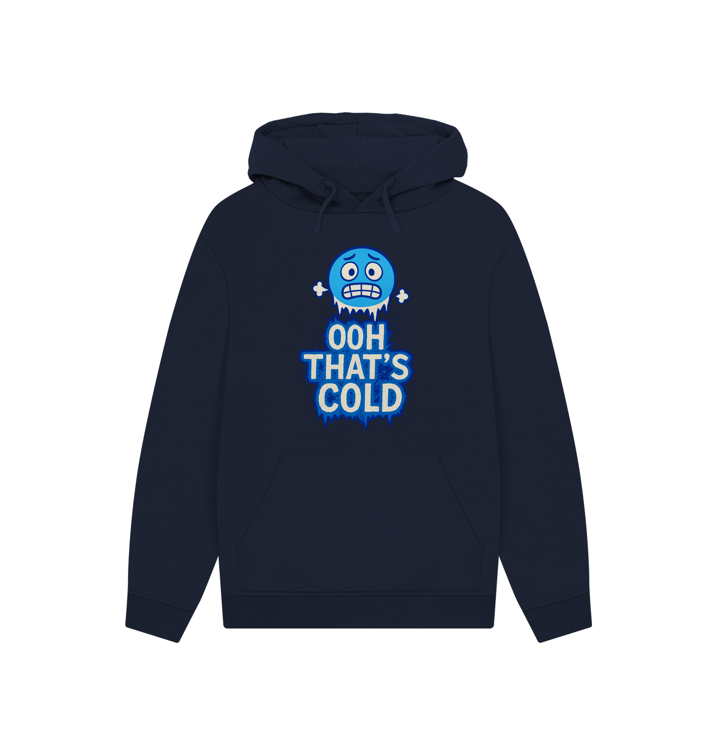 Navy Printed Hoody Front
