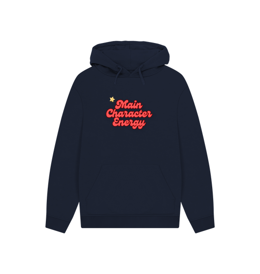 Navy Printed Hoody Front