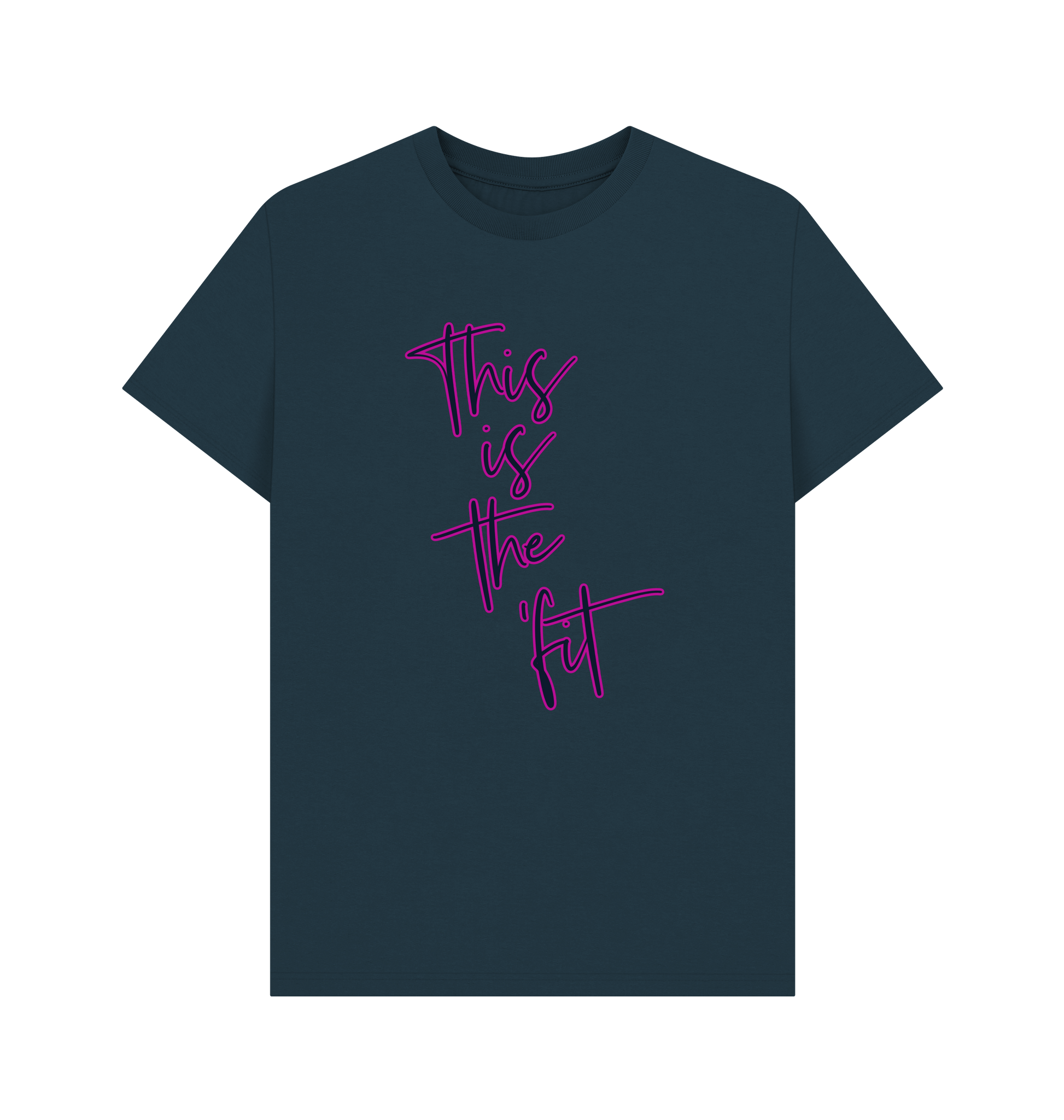 Denim Blue Printed T-shirt Front