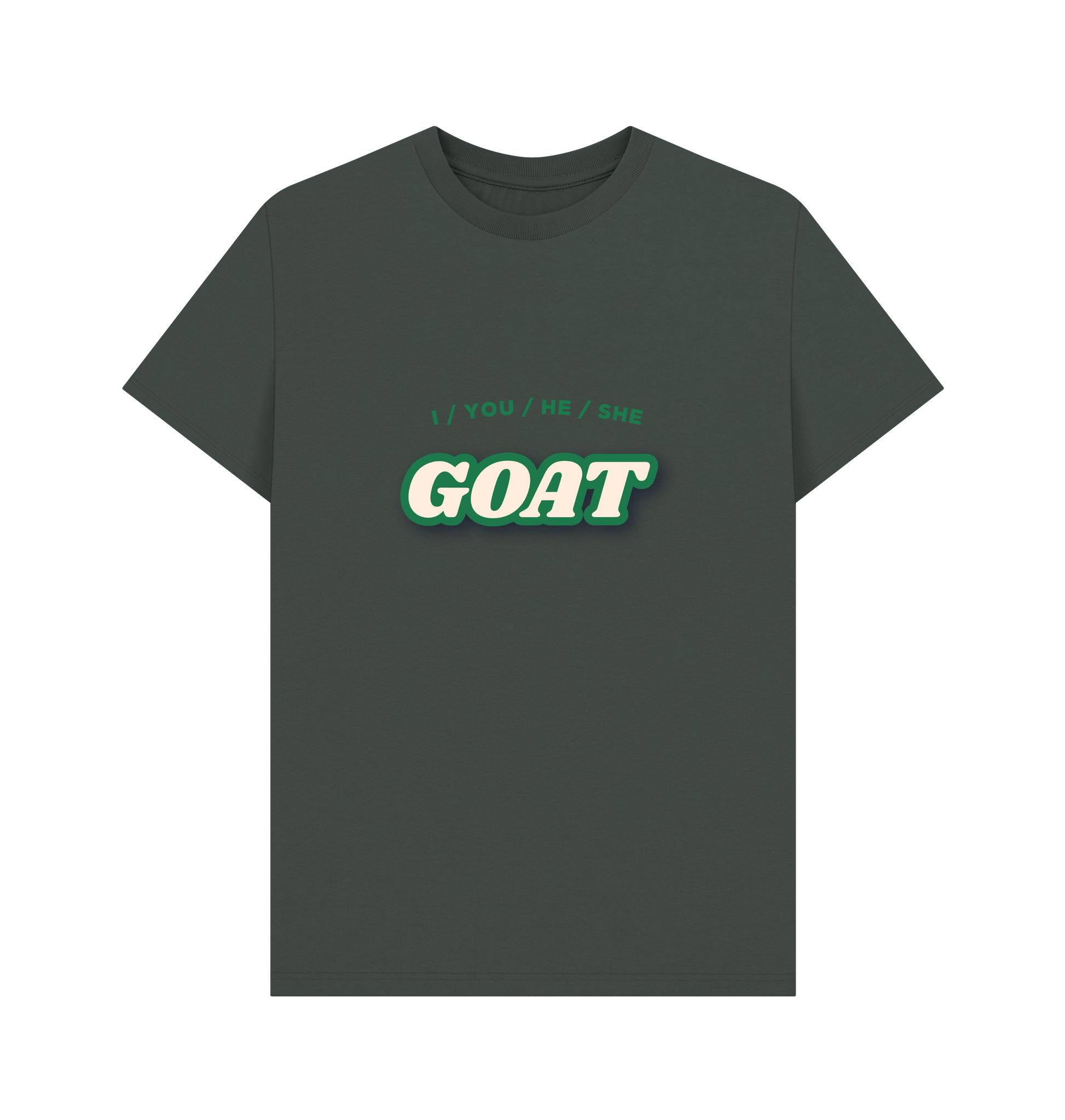 Dark Grey Printed T-shirt Front