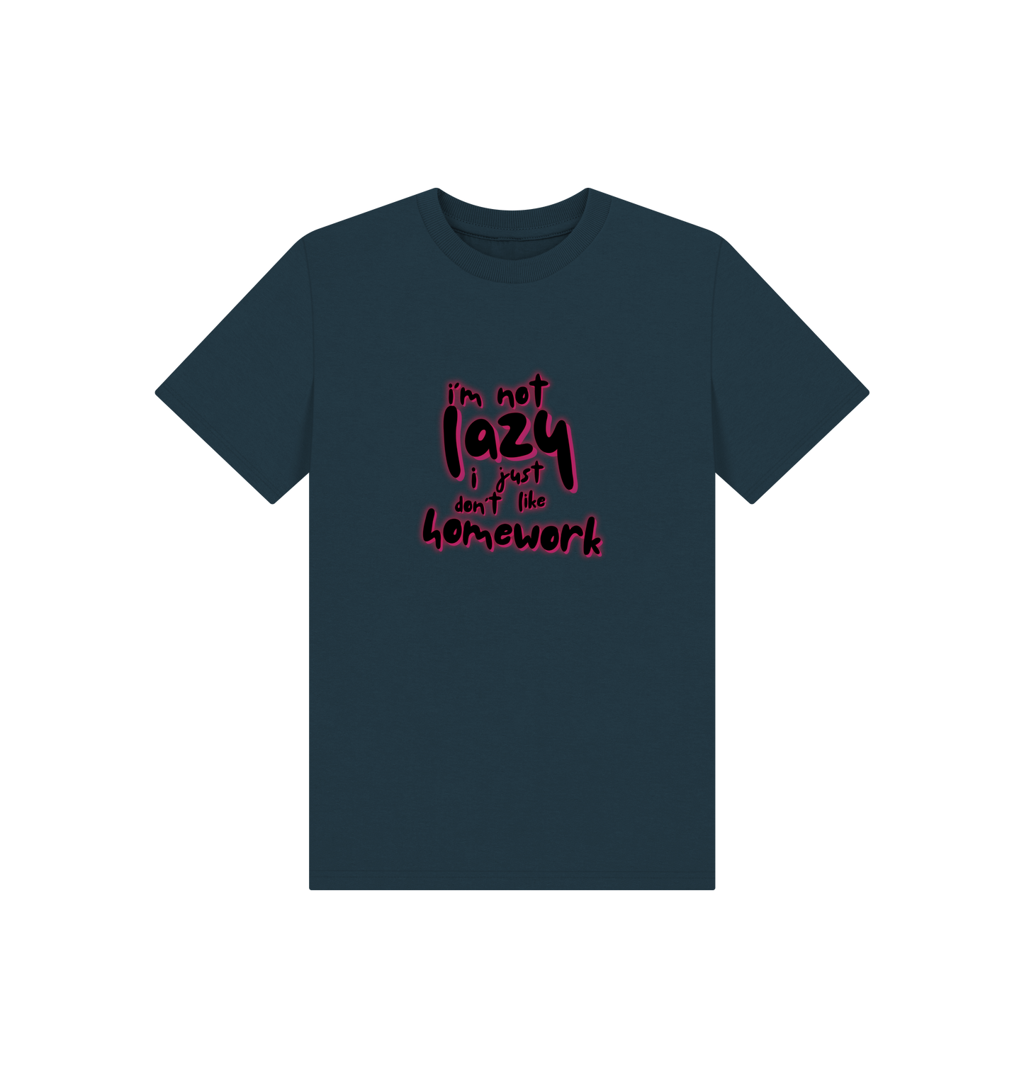 Denim Blue Printed Kids T-Shirt Front