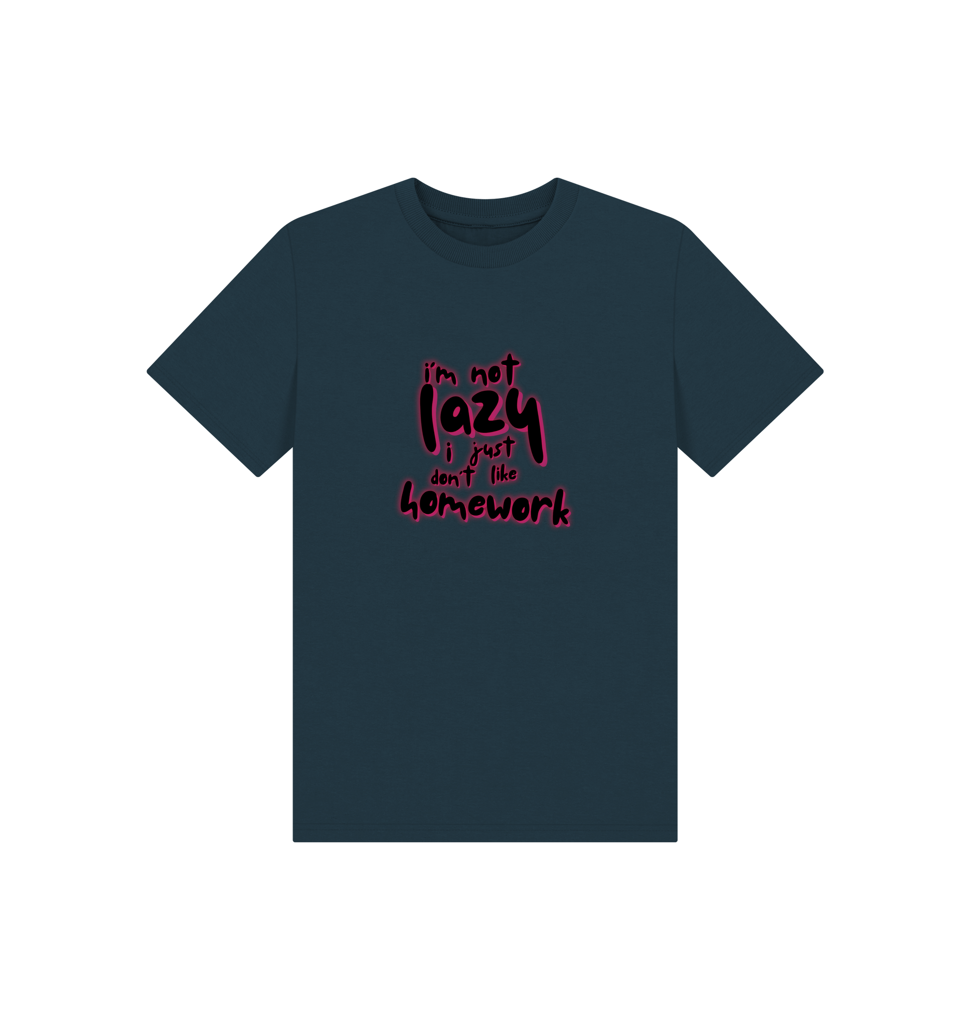 Denim Blue Printed Kids T-Shirt Front