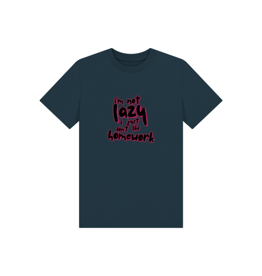 Denim Blue Printed Kids T-Shirt Front