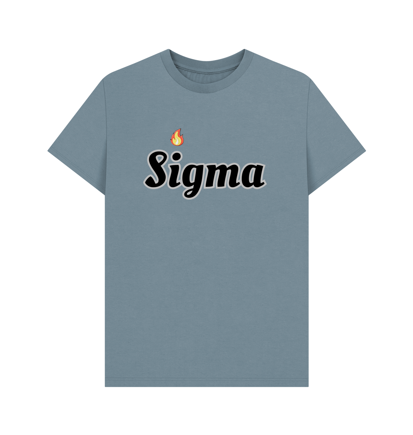 Stone Blue Printed T-shirt Front