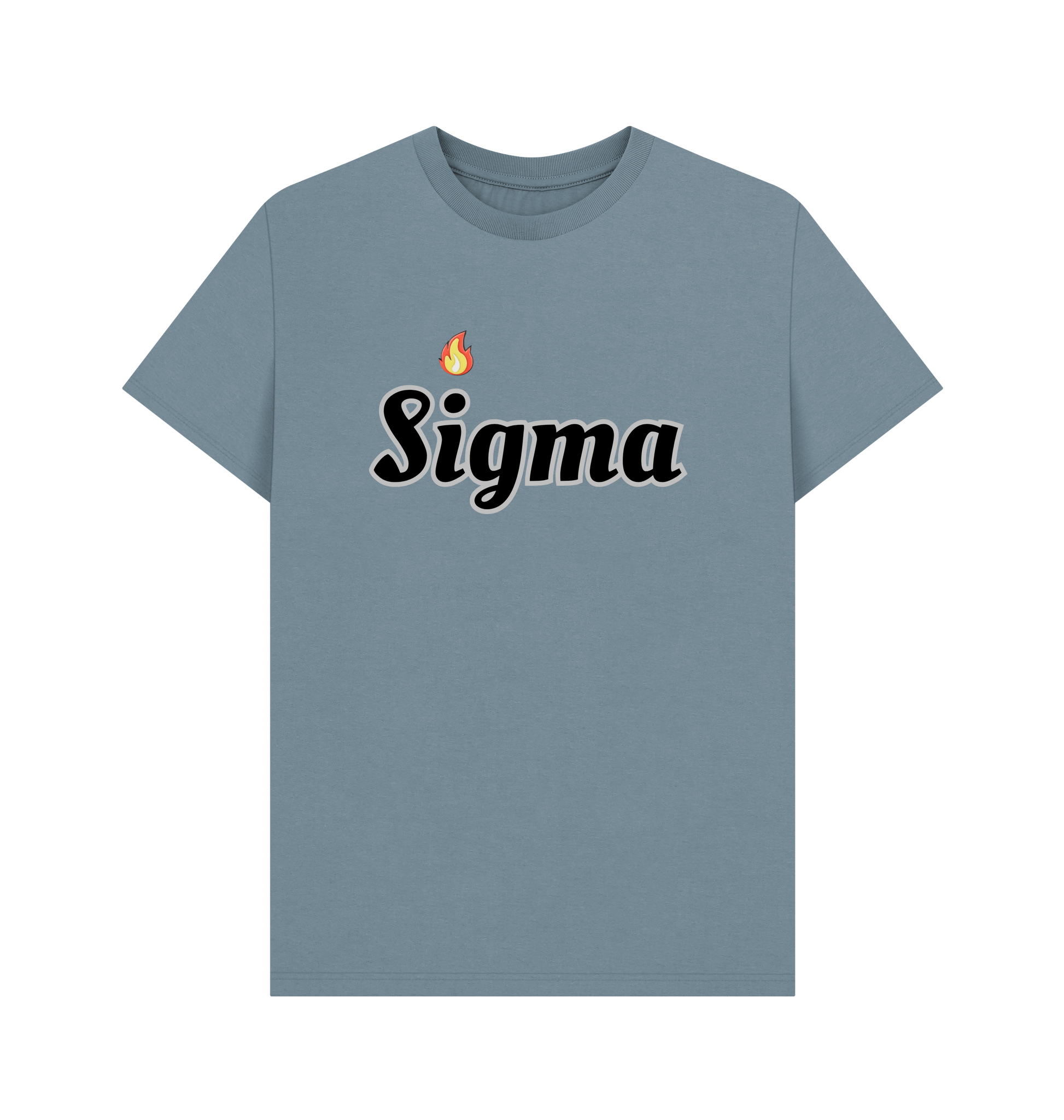 Stone Blue Printed T-shirt Front