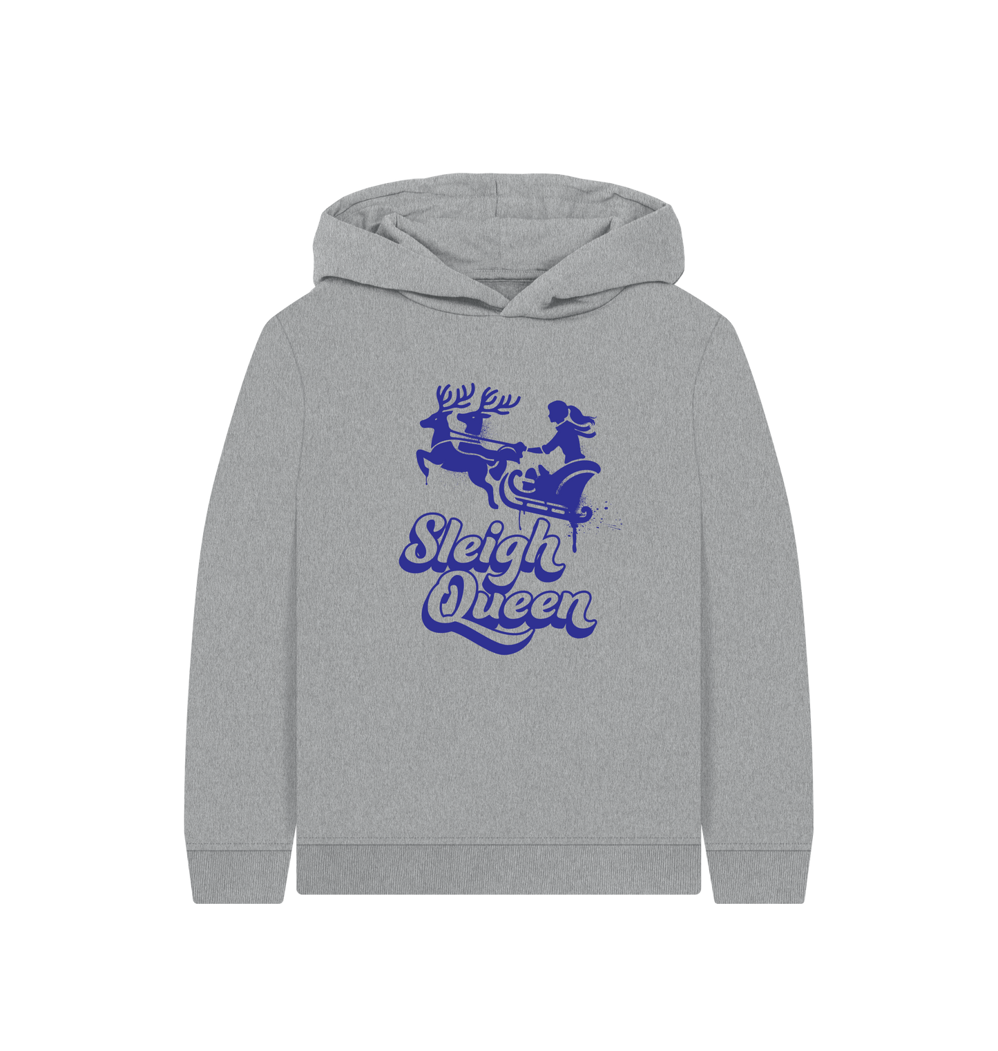 Athletic Grey Printed Kids Hoodie Front