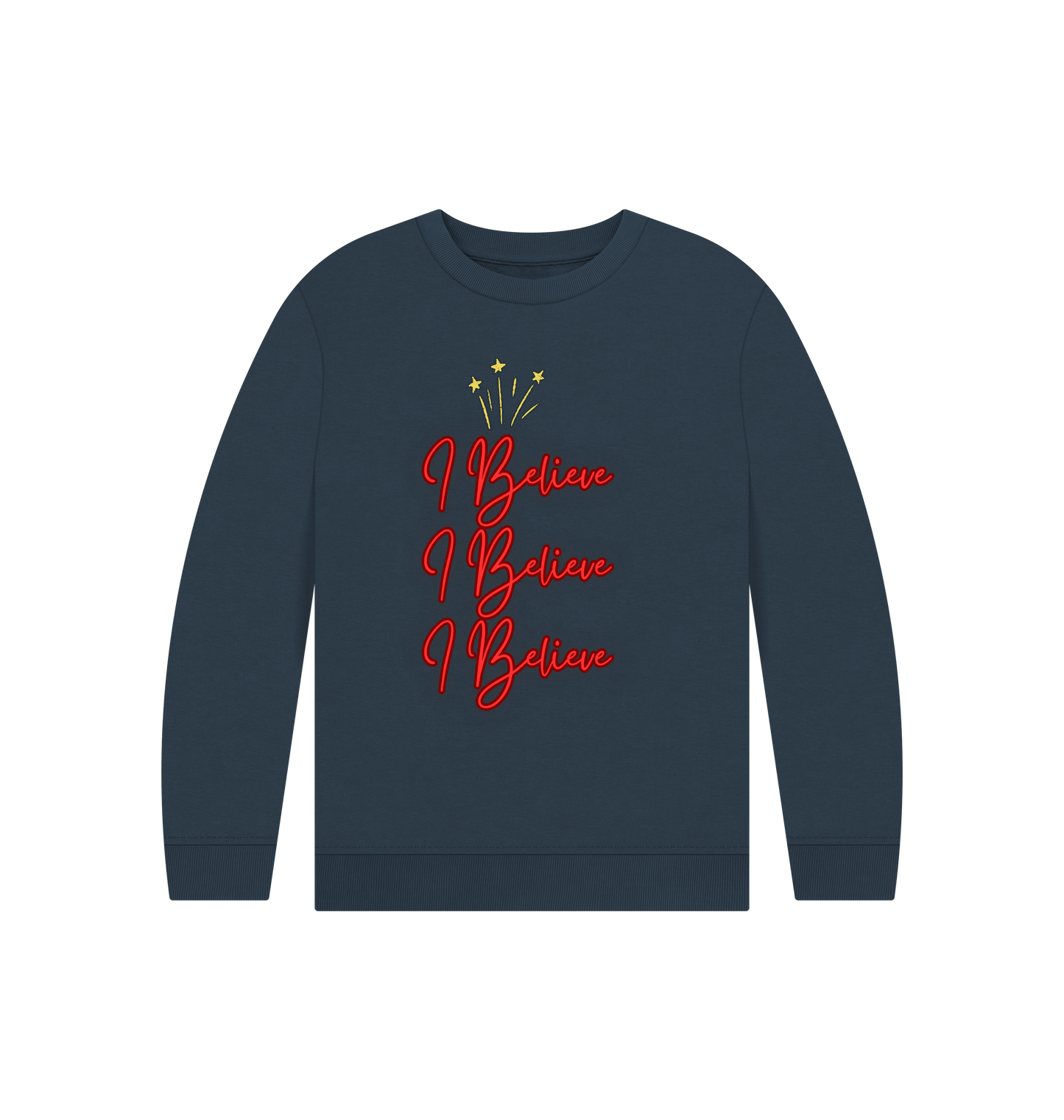 Navy Blue Printed Kids Jumper Front