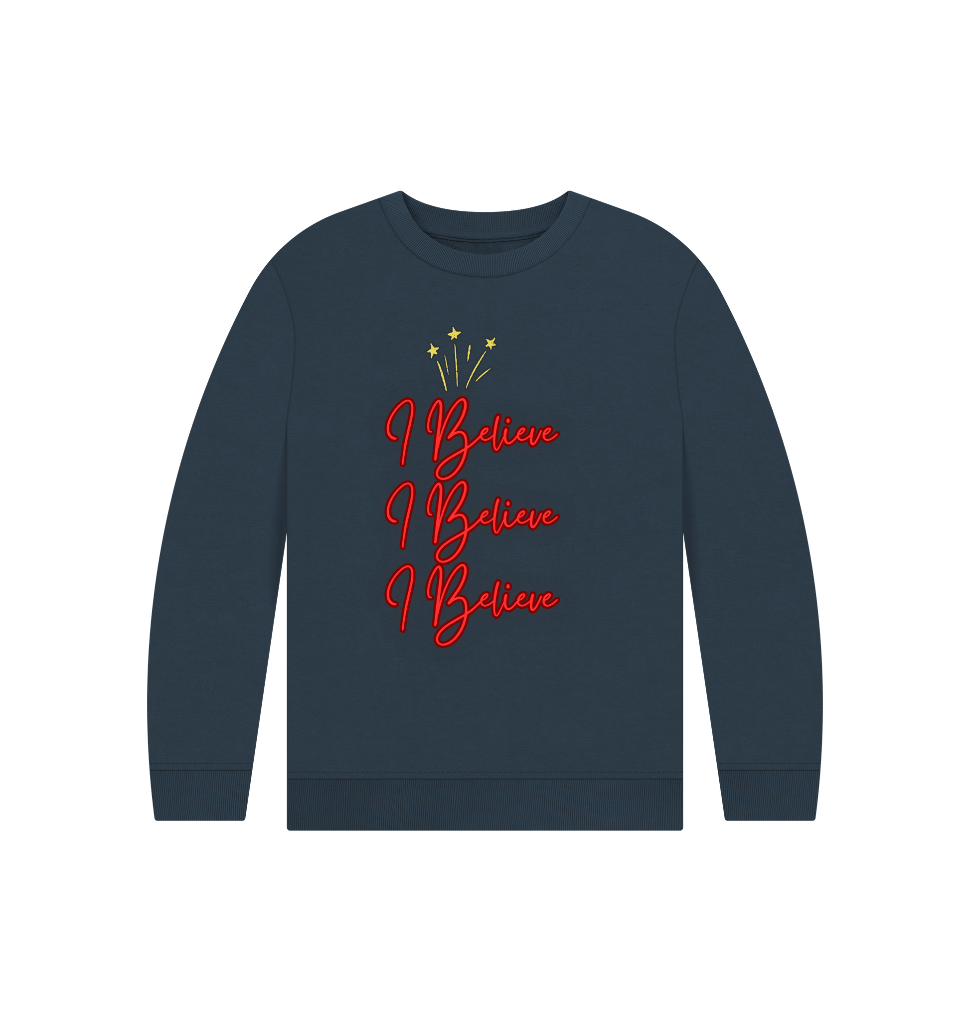 Navy Blue Printed Kids Jumper Front