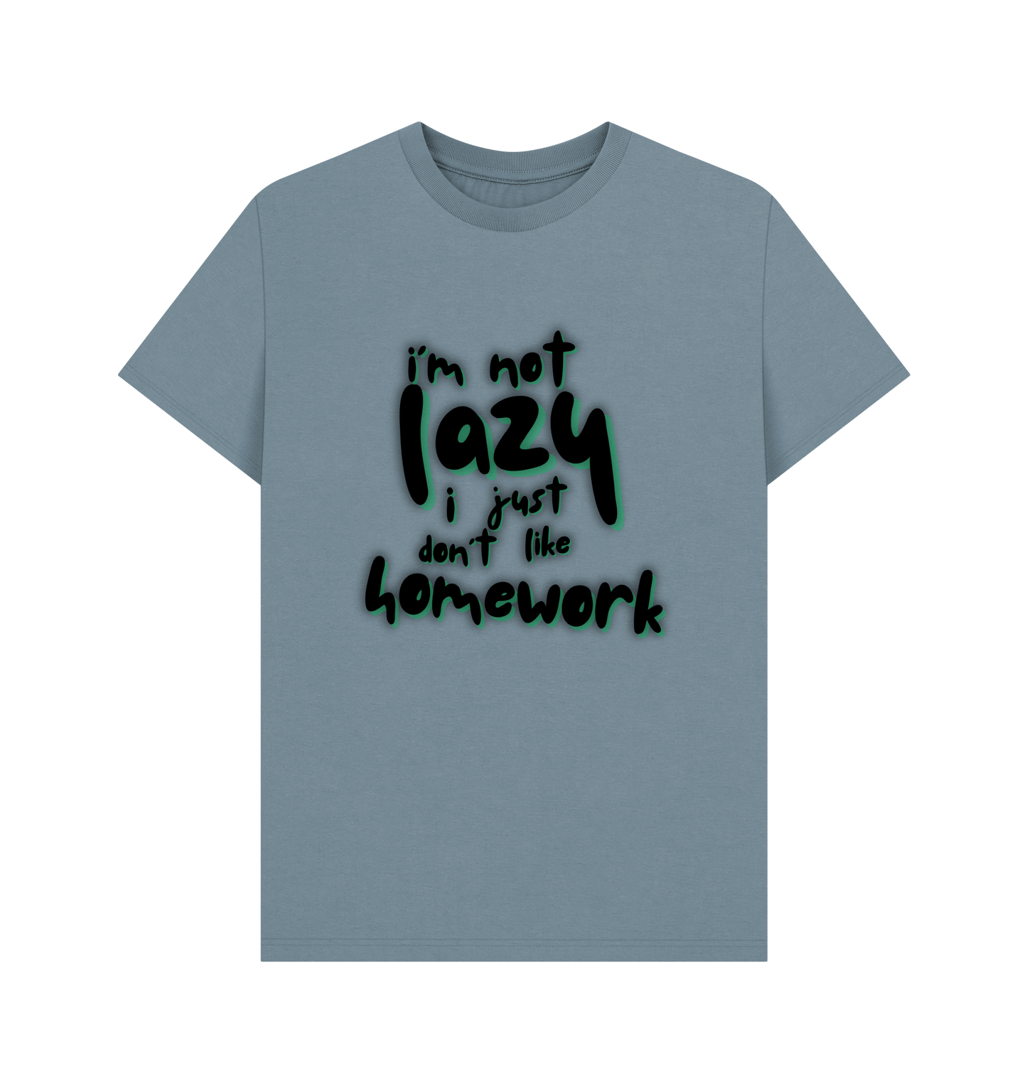 Stone Blue Printed T-shirt Front