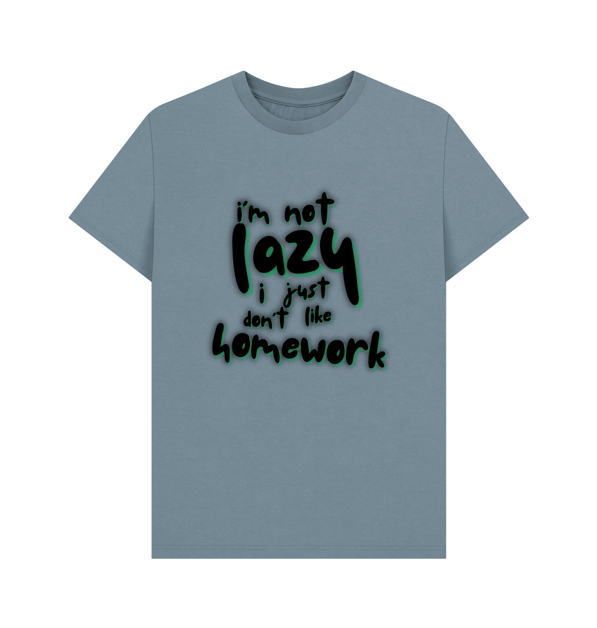 Stone Blue Printed T-shirt Front